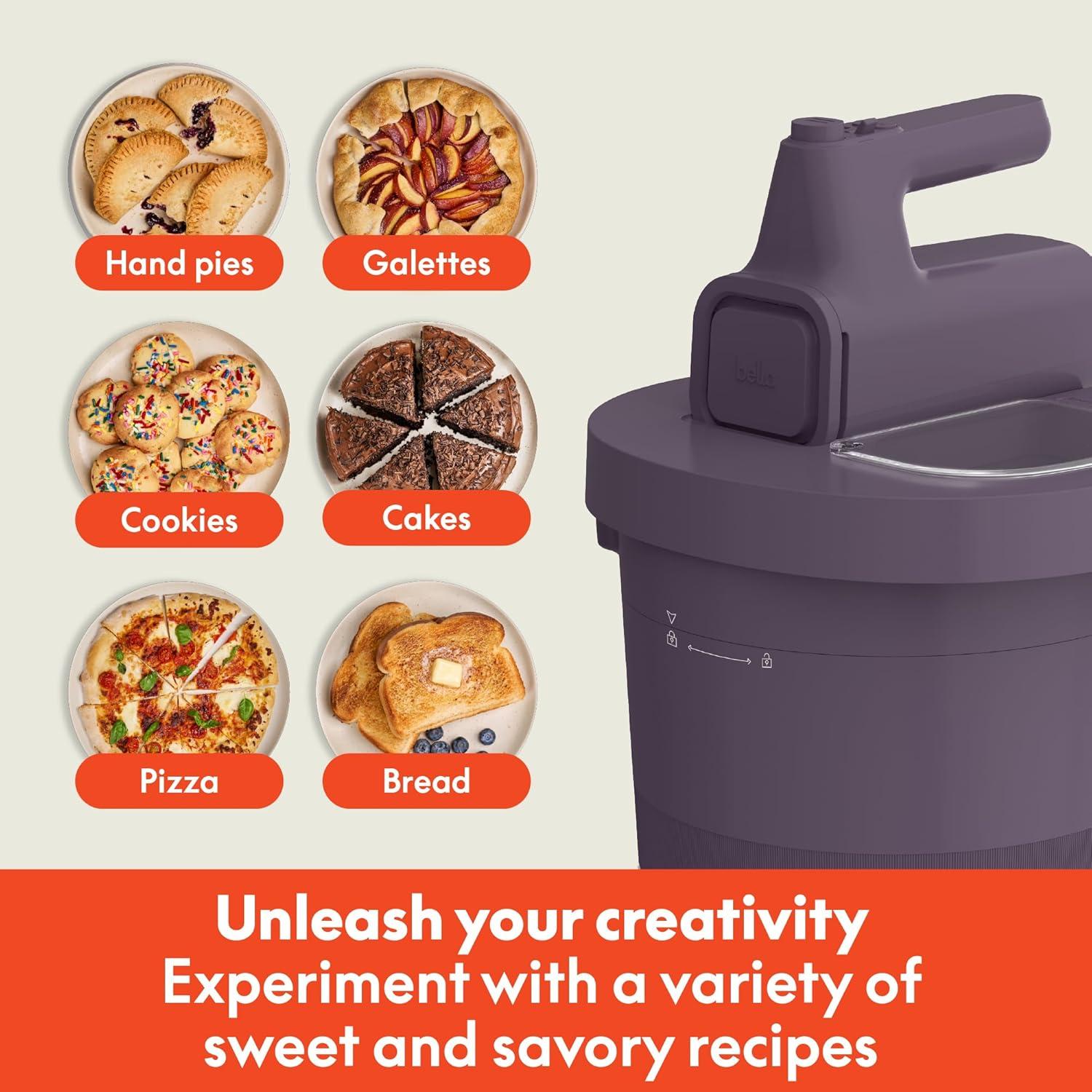 bella 3.5qt Hand and Stand Mixer Plum