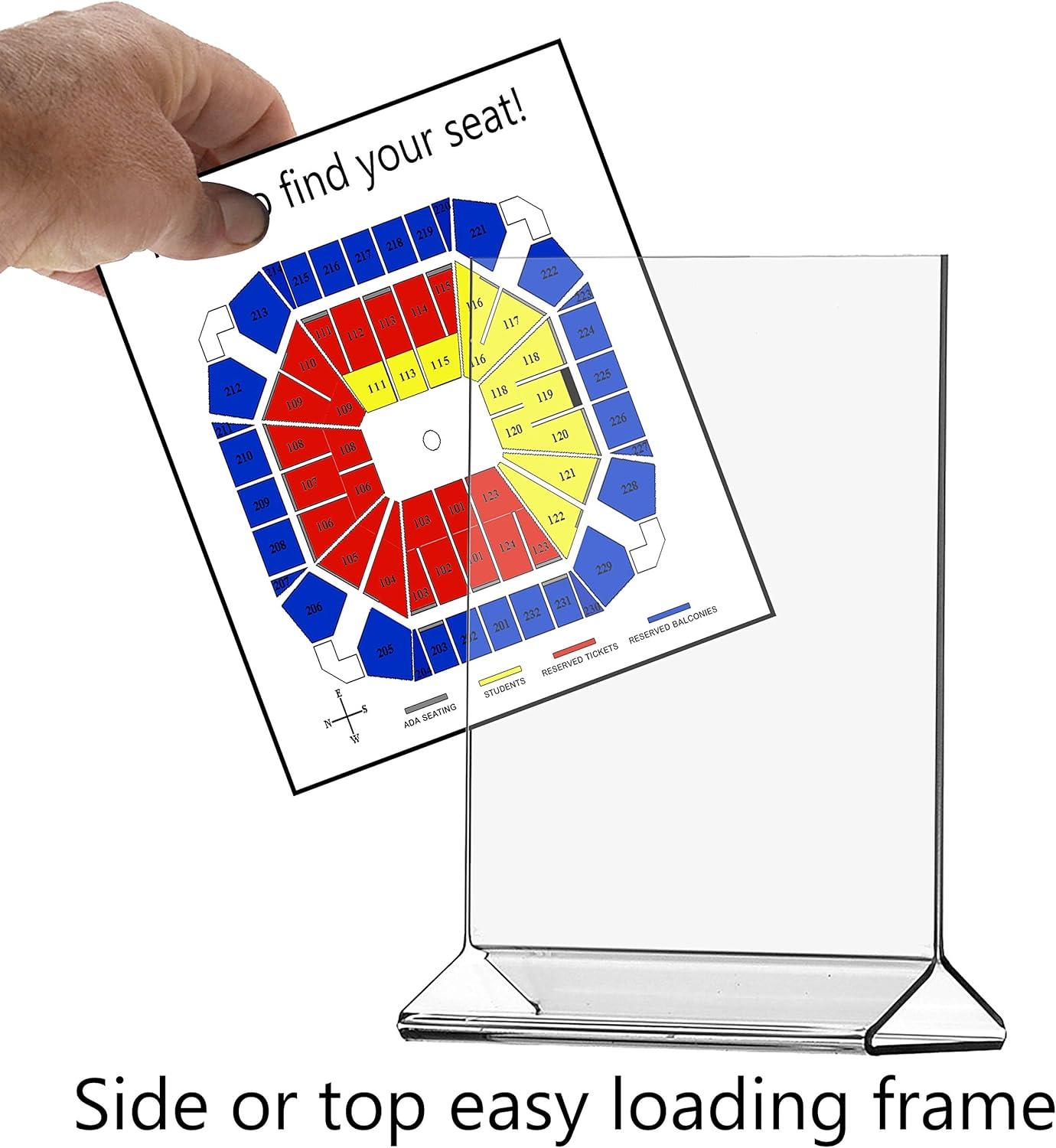 Acrylic Table Tent Menu/Card Holders - 4" x 6"