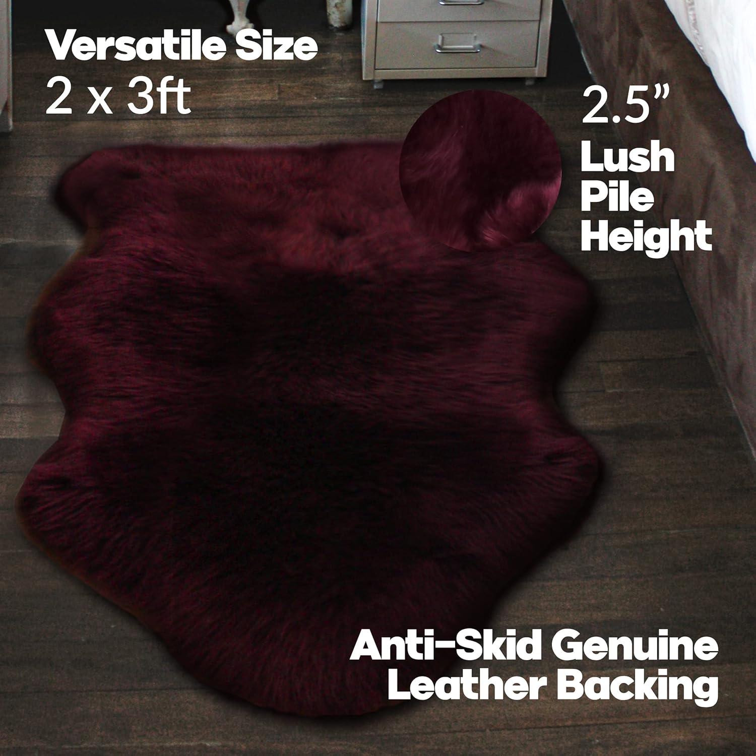Natural Milan Sheepskin Single Rug | Logan berry | 2'x3'