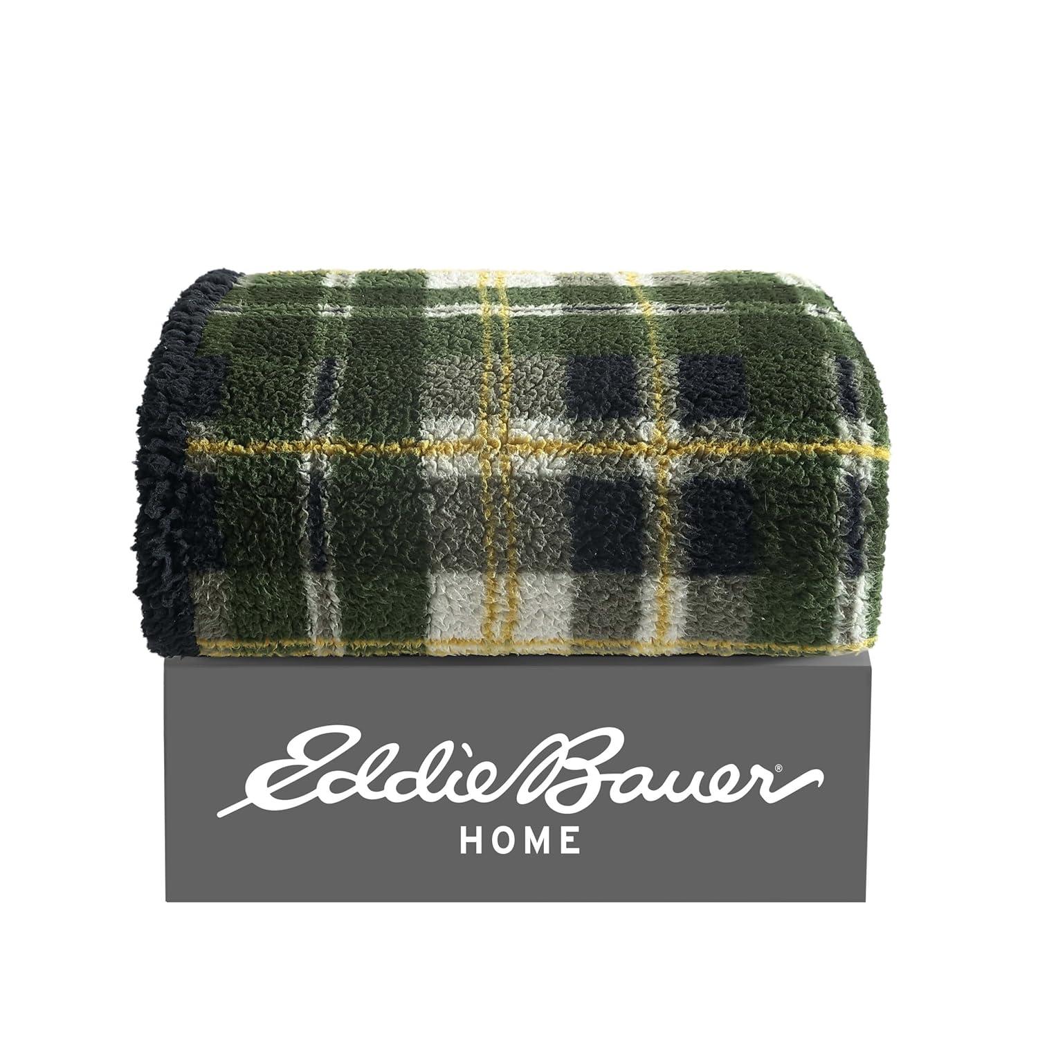 Eddie Bauer Eddie Bauer Printed Sherpa Reversible Throw Blankets