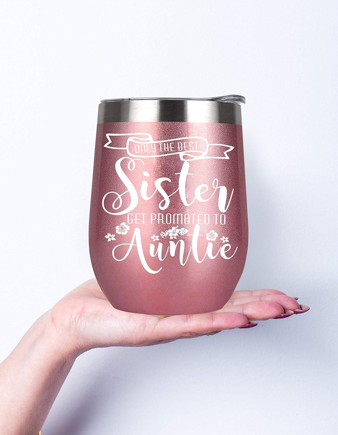 EBE EmmasbyEmma New Auntie Announcement Tumbler - Pink