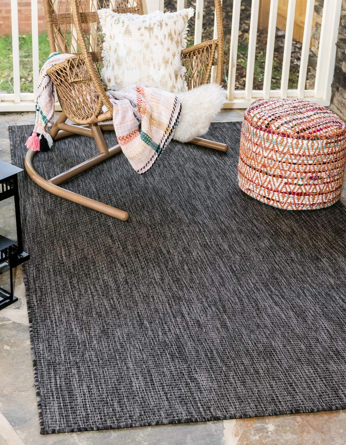 Unique Loom Outdoor Solid Solid Woven Area Rug