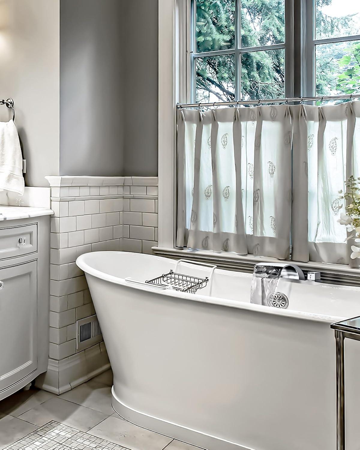 Chrome Double Handle Deck Mounted Roman Tub Faucet in Brass