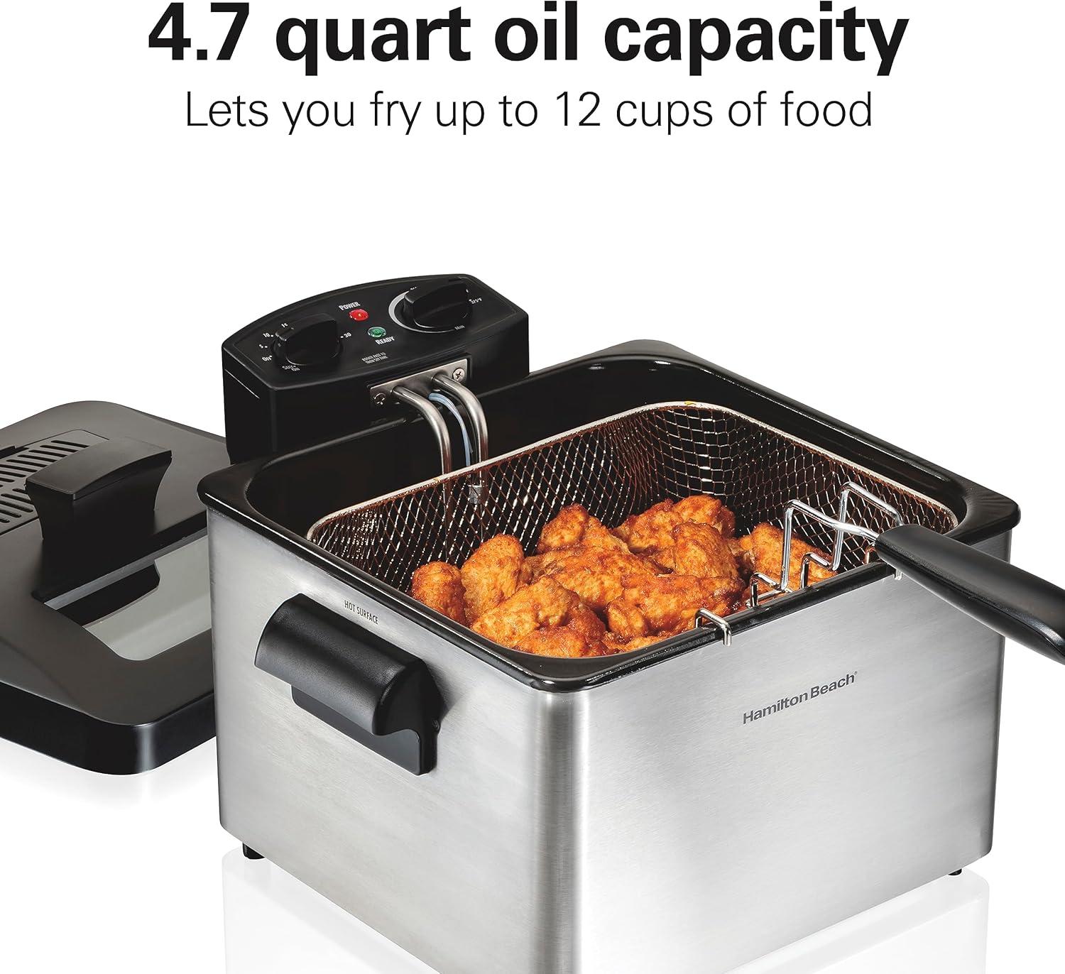 Hamilton Beach® Professional-Style Deep Fryer 12 Cup Food Capacity