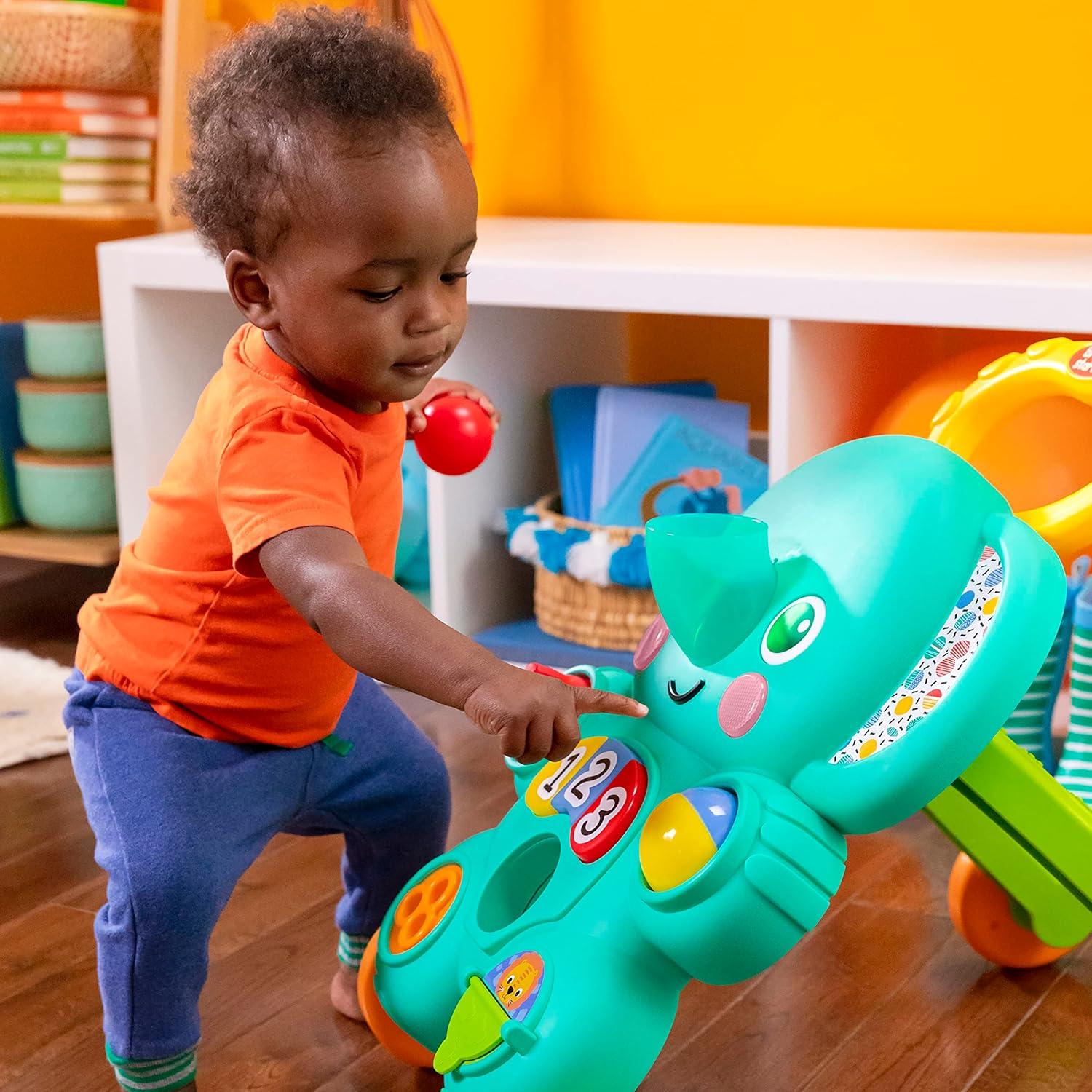 Bright Starts Stroll 'n Roll 2-in-1 Ball Play Baby Walker Elephant