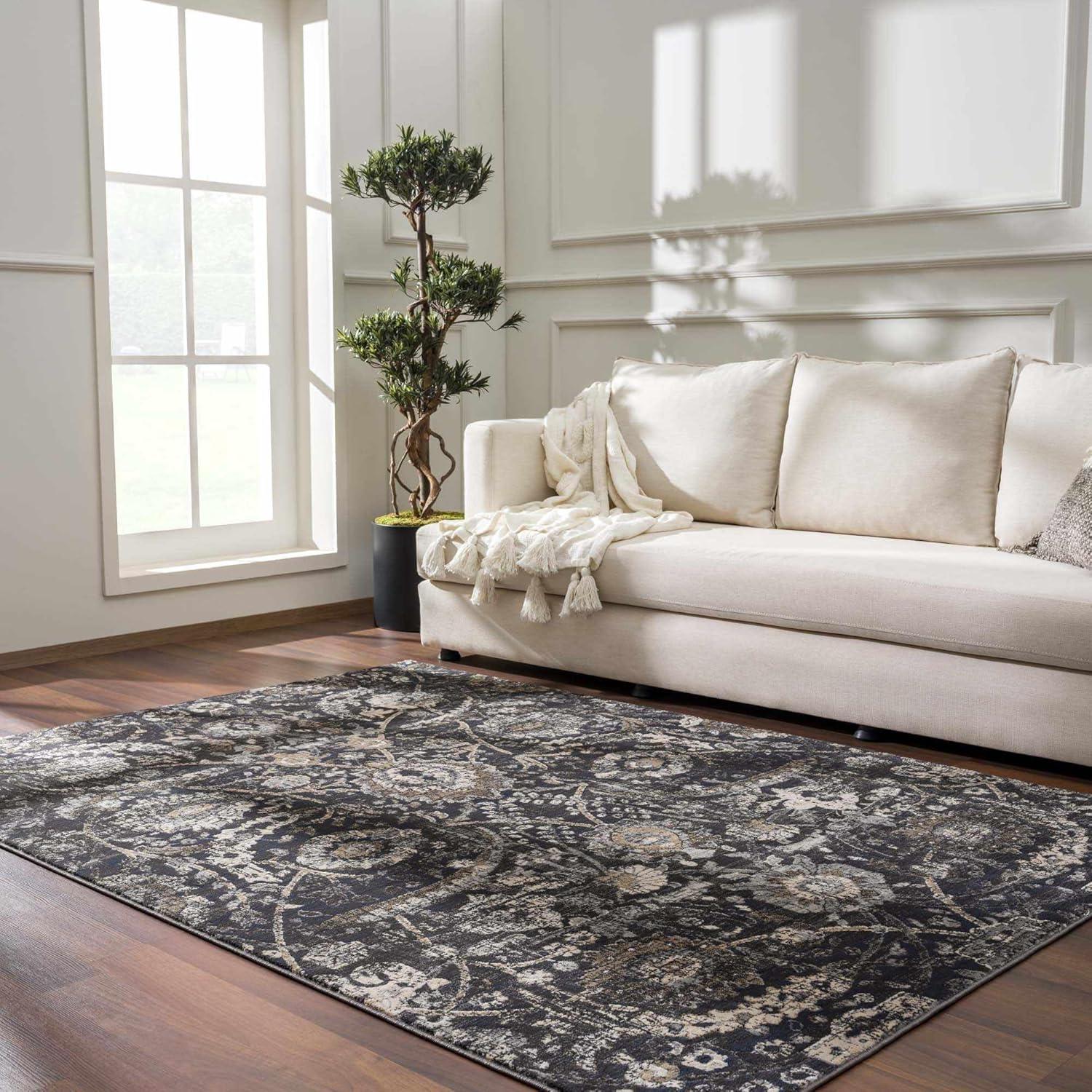 Hauteloom Rectangle Area Rug   Black