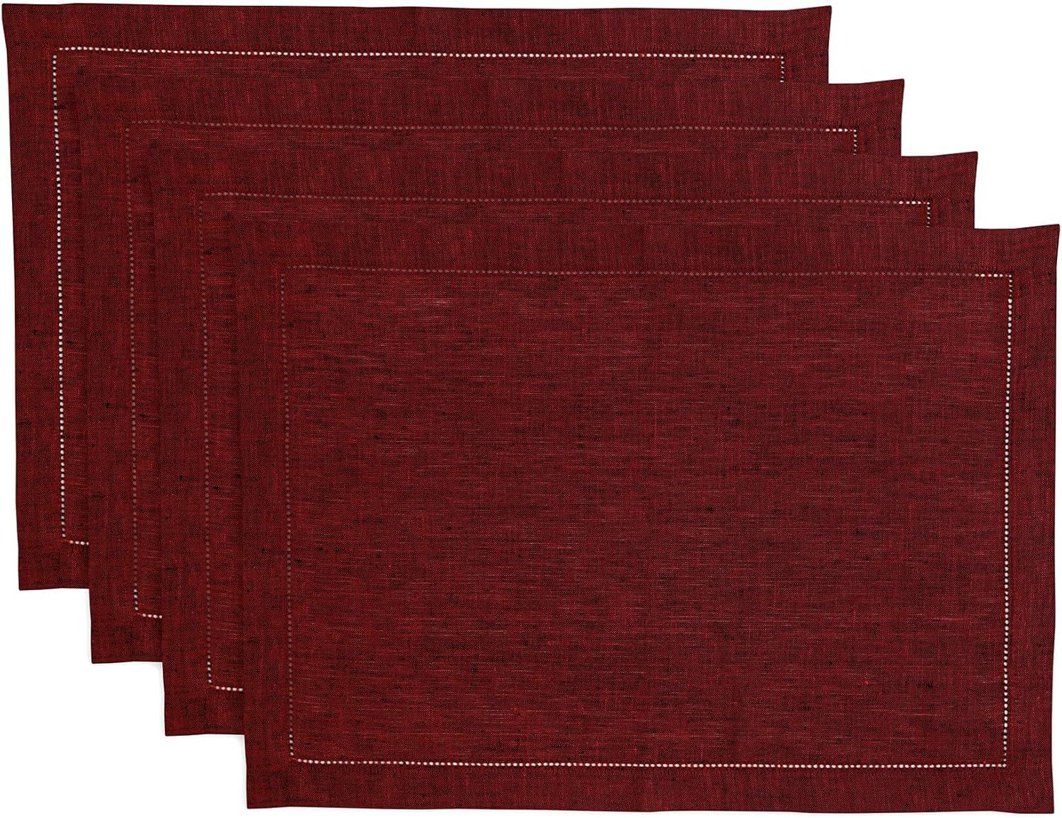 Solino Home Milan - 100% Pure Linen Placemats (Set of 4)