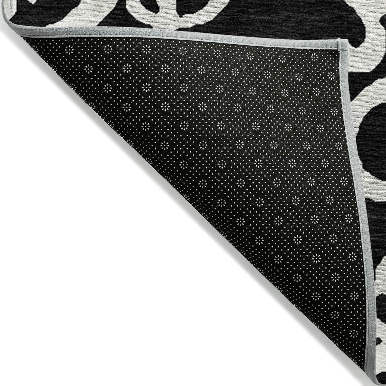 Addison Rugs Chantille ACN973 Black 2'6" x 3'10" Indoor Outdoor Area Rug, Easy Clean, Machine Washable, Non Shedding, Bedroom, Entry, Living Room, Dining Room, Kitchen, Patio Rug