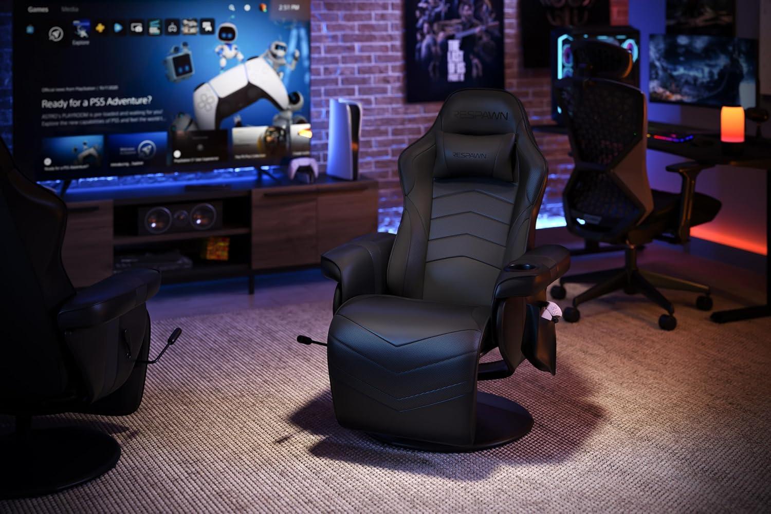 RESPAWN 900 Gaming Recliner - Video Games Console Recliner Chair, Computer Recliner, Adjustable Leg Rest and Recline, Recliner with Cupholder, Reclining Gaming Chair with Footrest