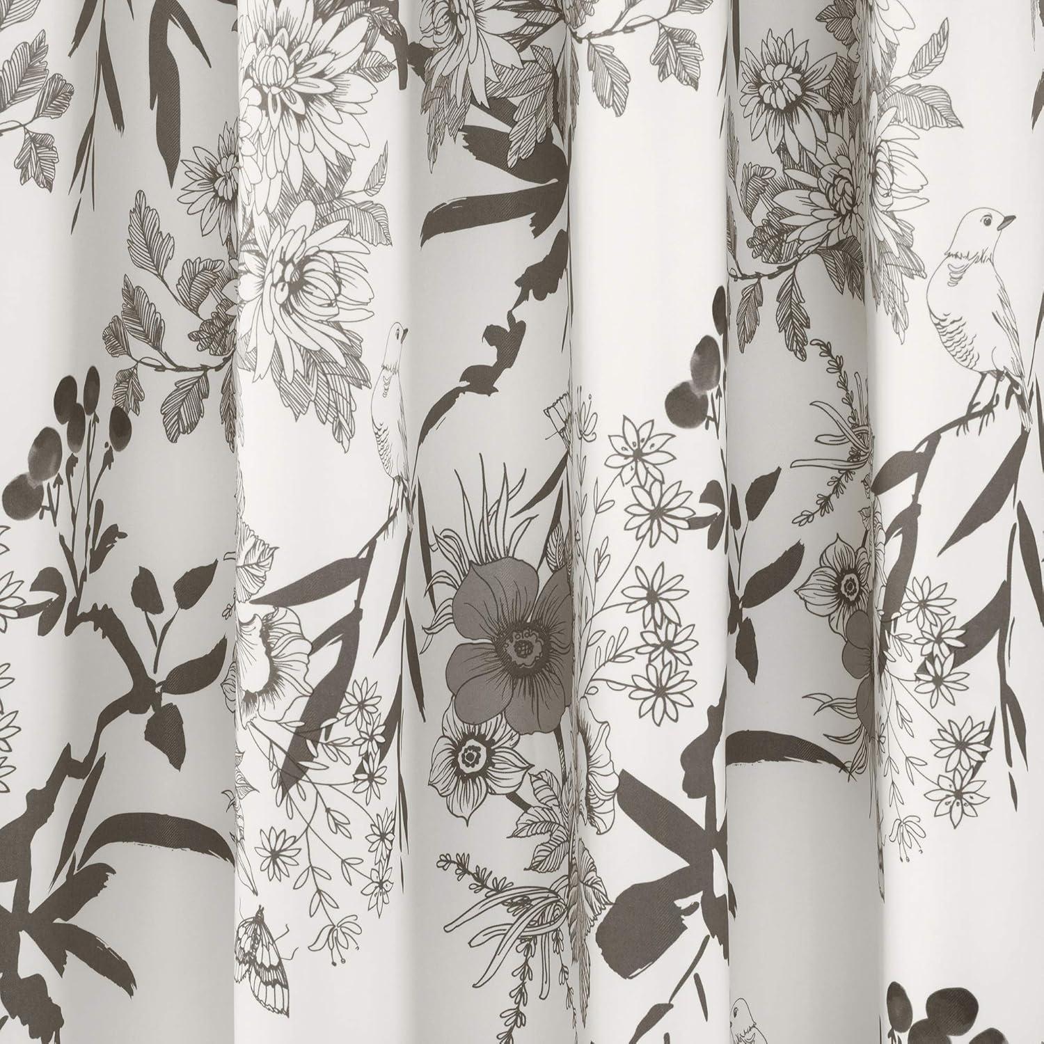 Botanical Garden Polyester Room Darkening Curtain Pair (Set of 2)