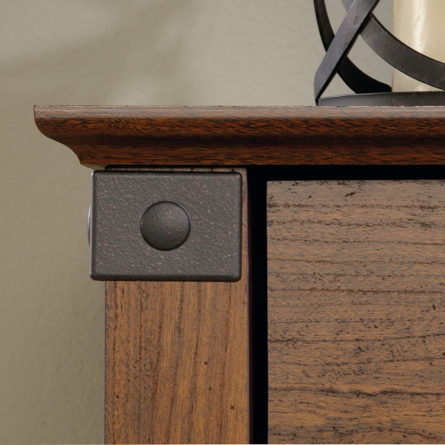 4 Drawer Carson Forge Chest Washington Cherry - Sauder: Space-Saving Vertical Storage, Metal Runners