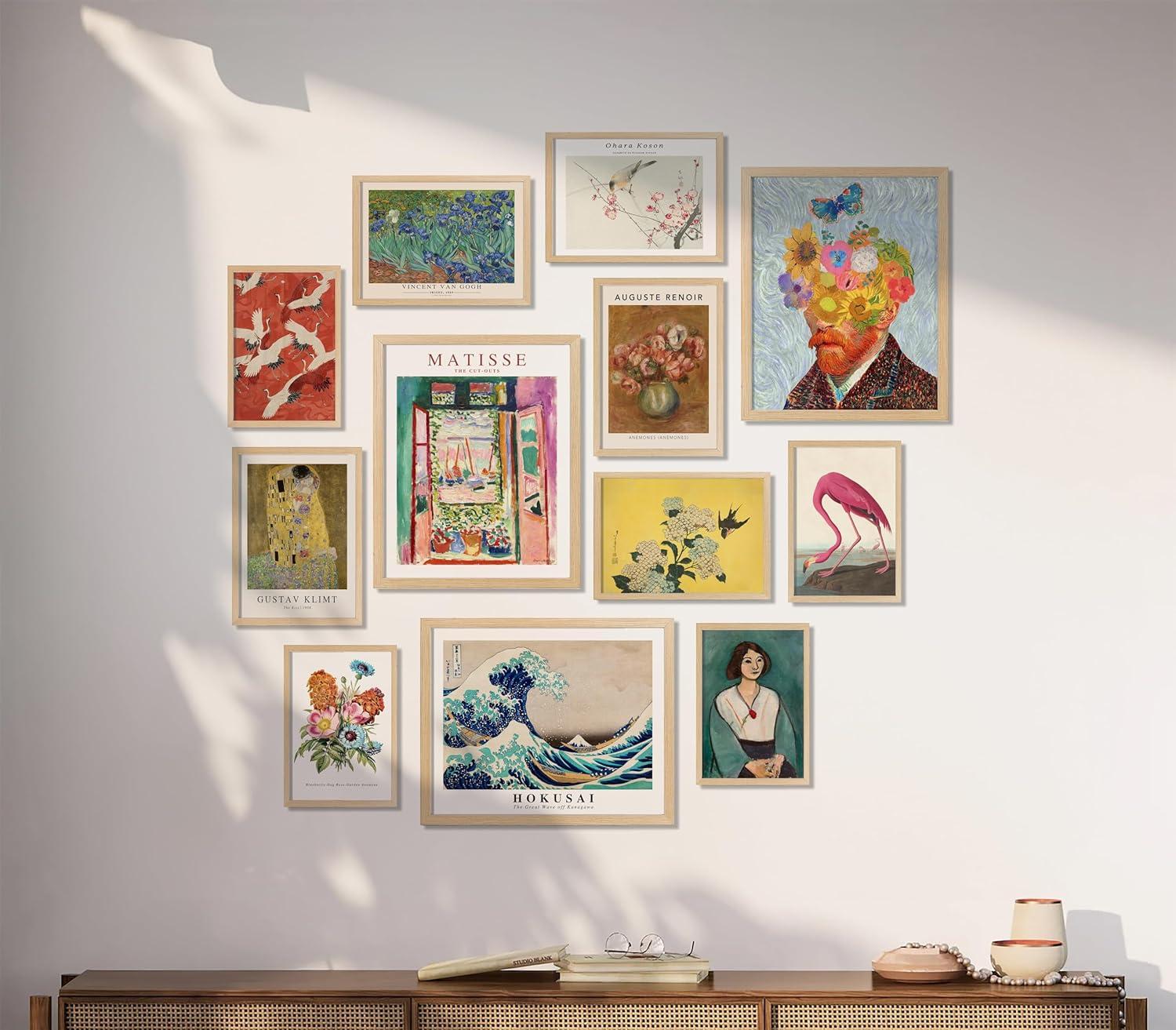 97 Decor Vintage Eclectic Wall Art Prints - Maximalist Funky Pictures, Bright Famous Artist Prints For Wall Decor, Gallery Colorful Art Posters For Bedroom (unframed)