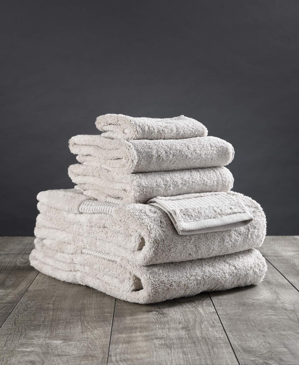 Delilah Home 100% Organic Cotton Towels, 6 piece set (2pcs 13x13,  2pcs 16x30, 2 pcs 30x54)