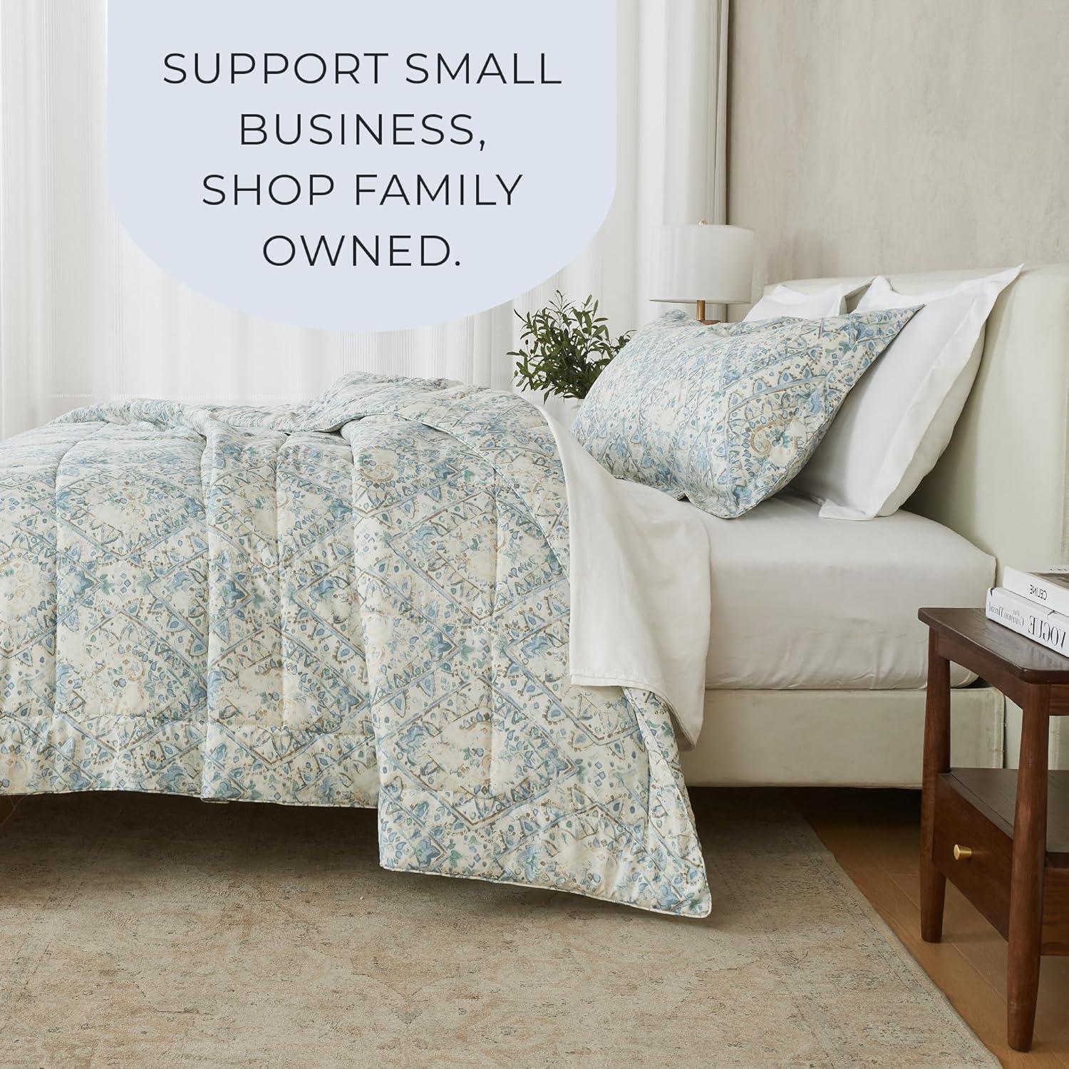 Printed Reversible Comforter and Sham Set - Great Bay Home