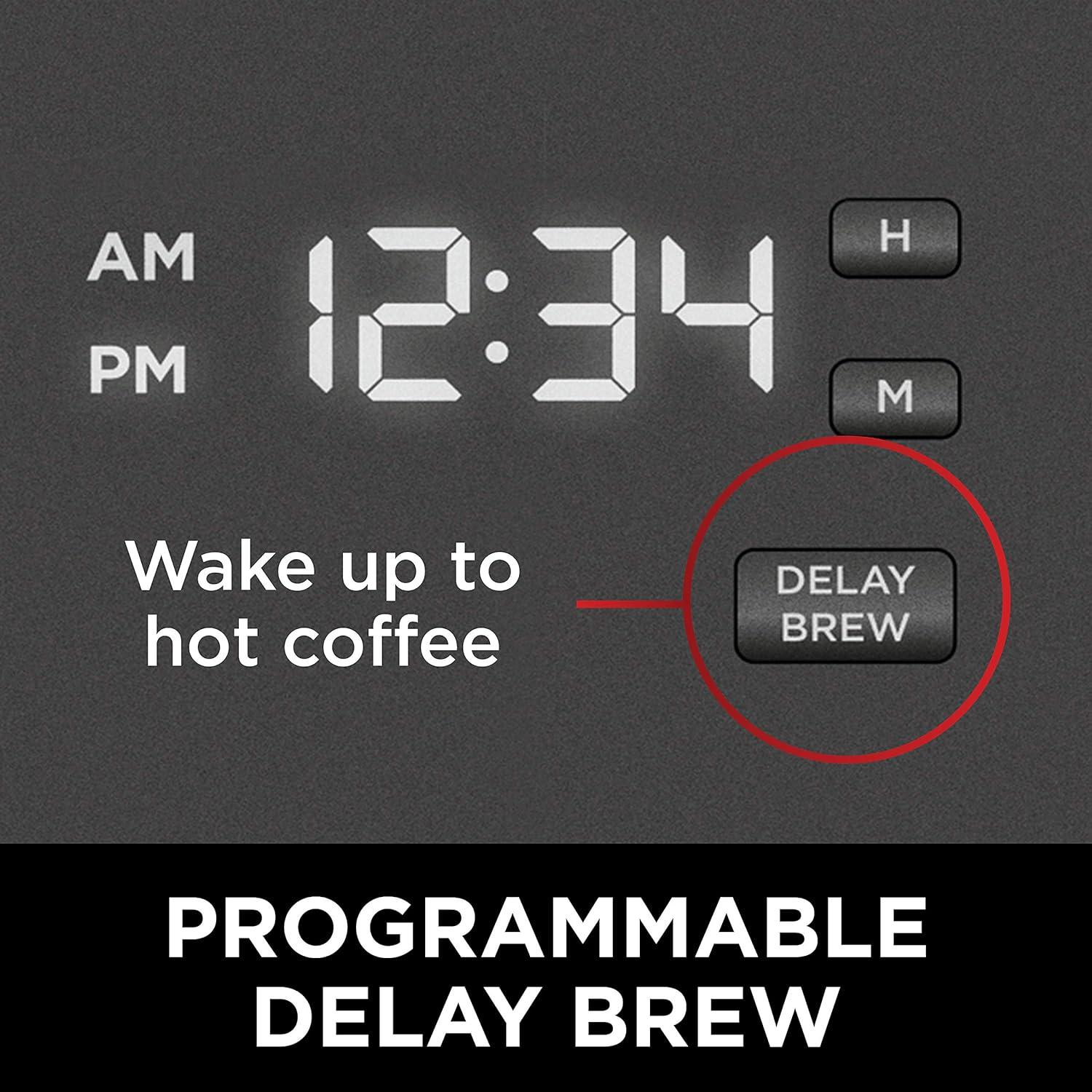 Ninja® 12-Cup Programmable Coffee Brewer, 2 Brew Styles, Adjustable Warm Plate, 60oz Water Reservoir, Delay Brew - Black/Stainless Steel