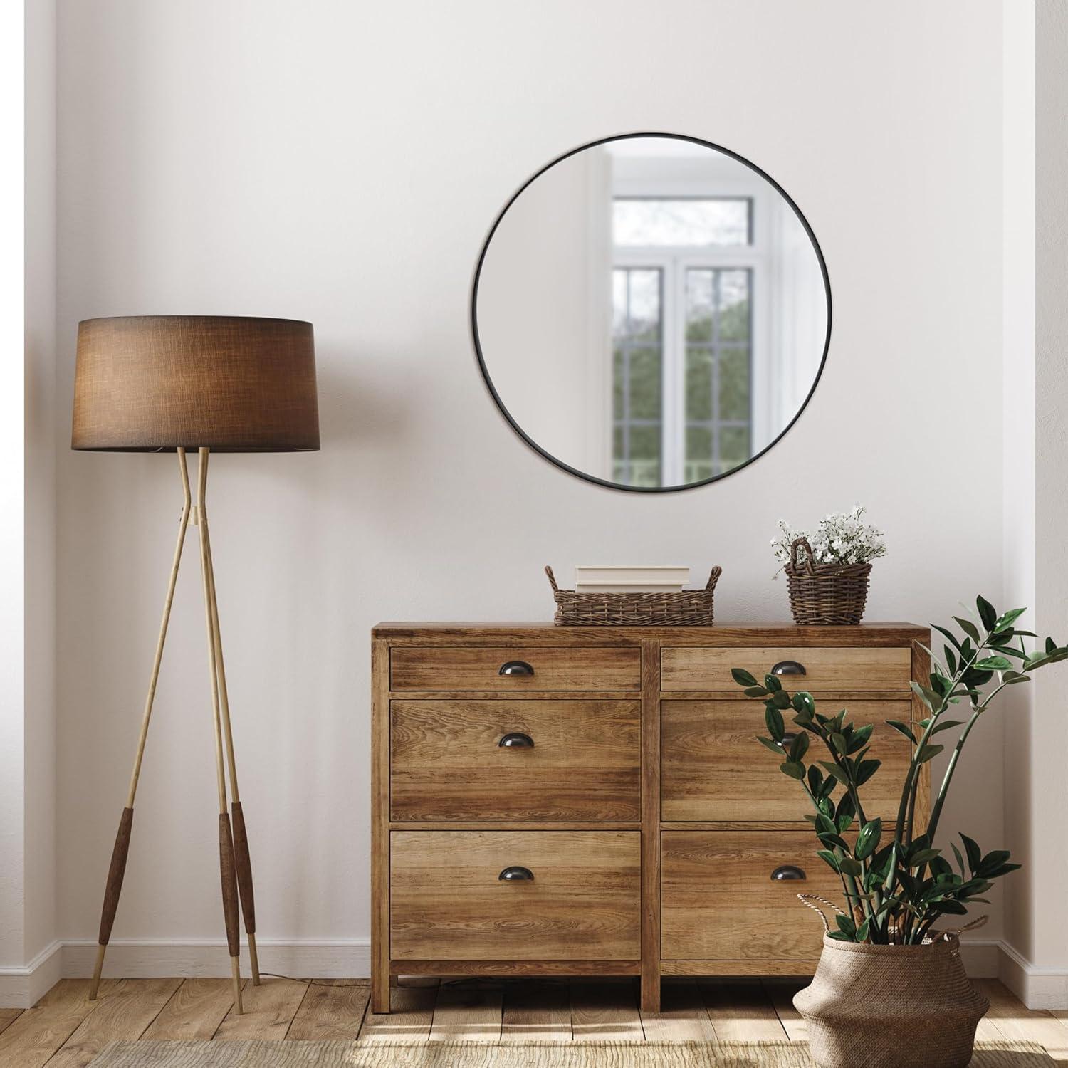 Design House Kenna 28" Round Wall Accent Mirror