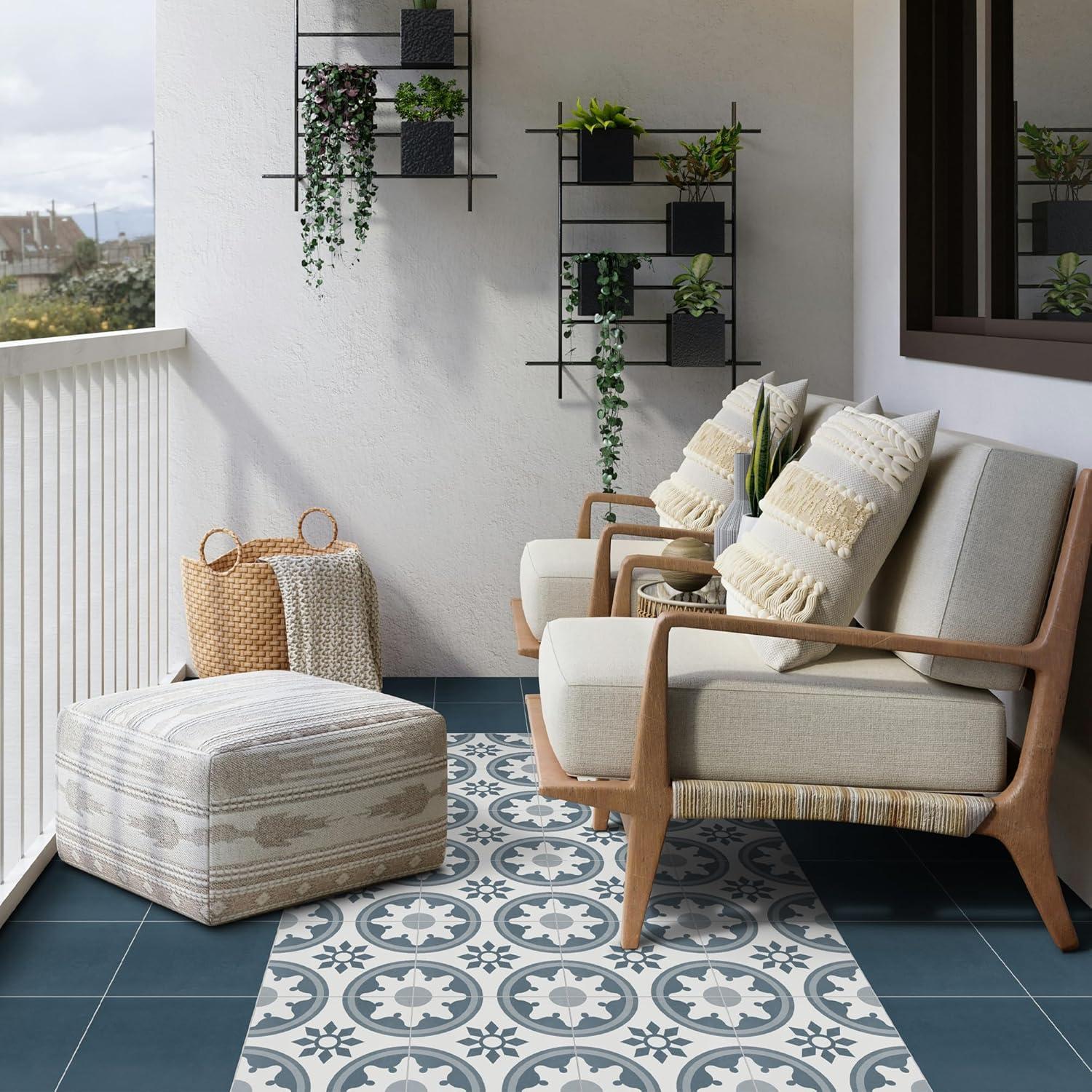 Sunwings 9'' x 9'' x 4mm SPC Peel & Stick Floor Tile Luxury Vinyl Flooring