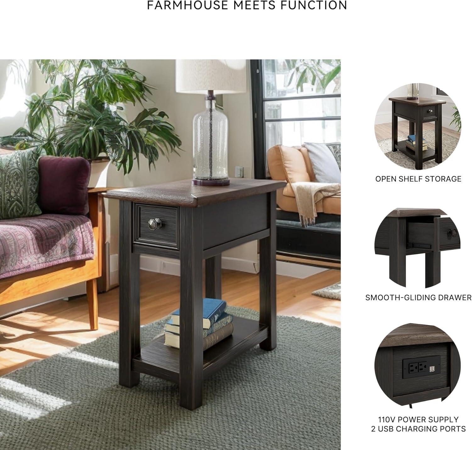 Signature Design by Ashley Casual Tyler Creek Chairside End Table Two-tone