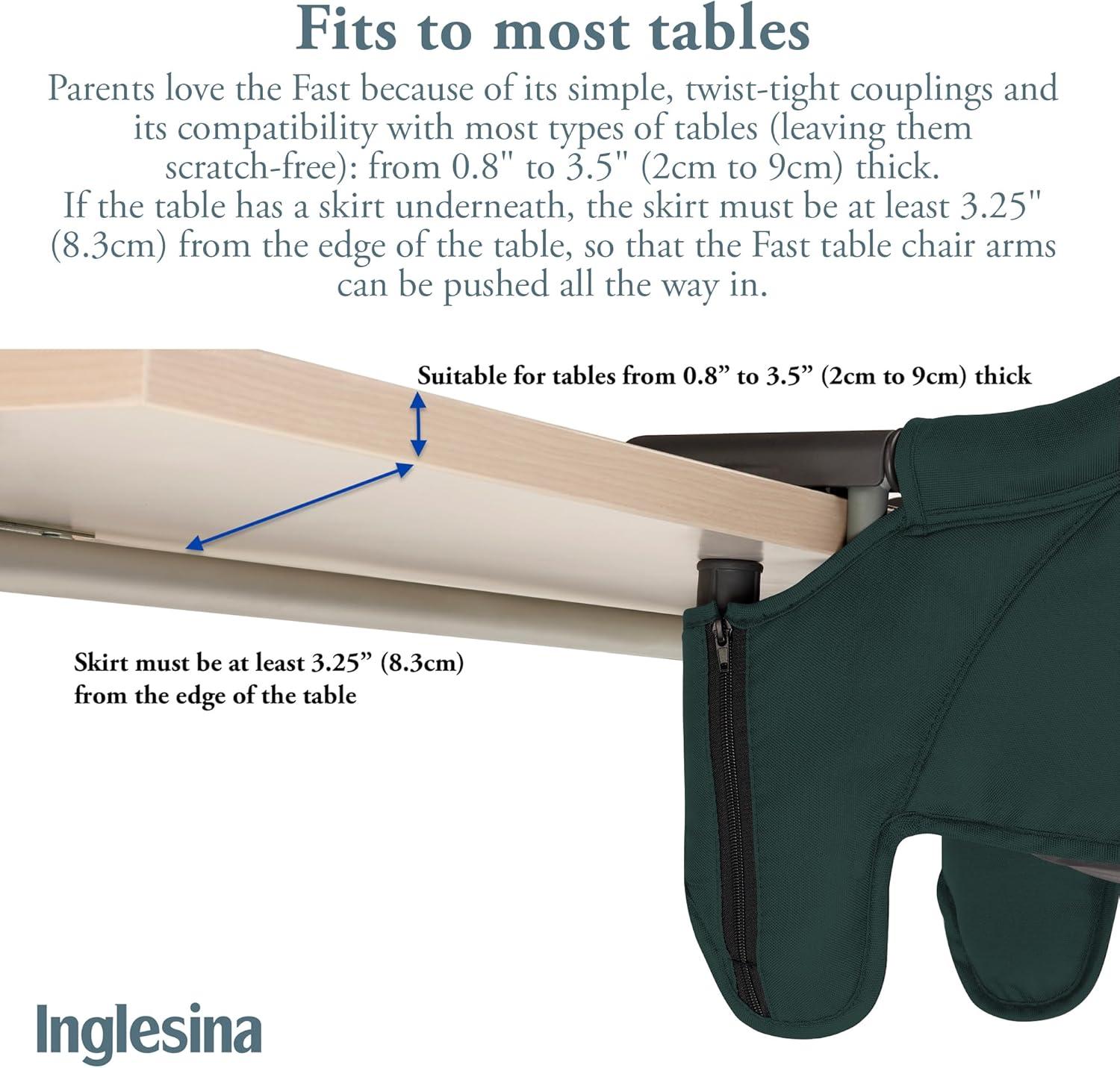 Inglesina Fast Table Hook On High Chair Infants To 36 Months, Dark Green