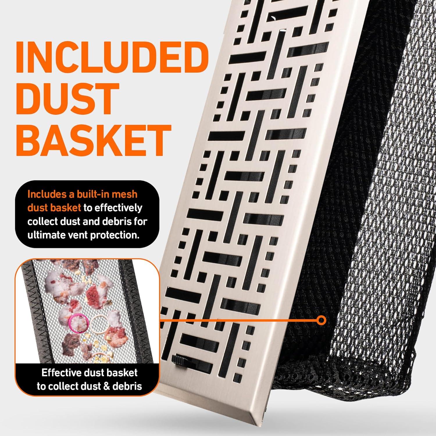 Home Intuition Basketweave Floor Vent Cover Register With Mesh Net