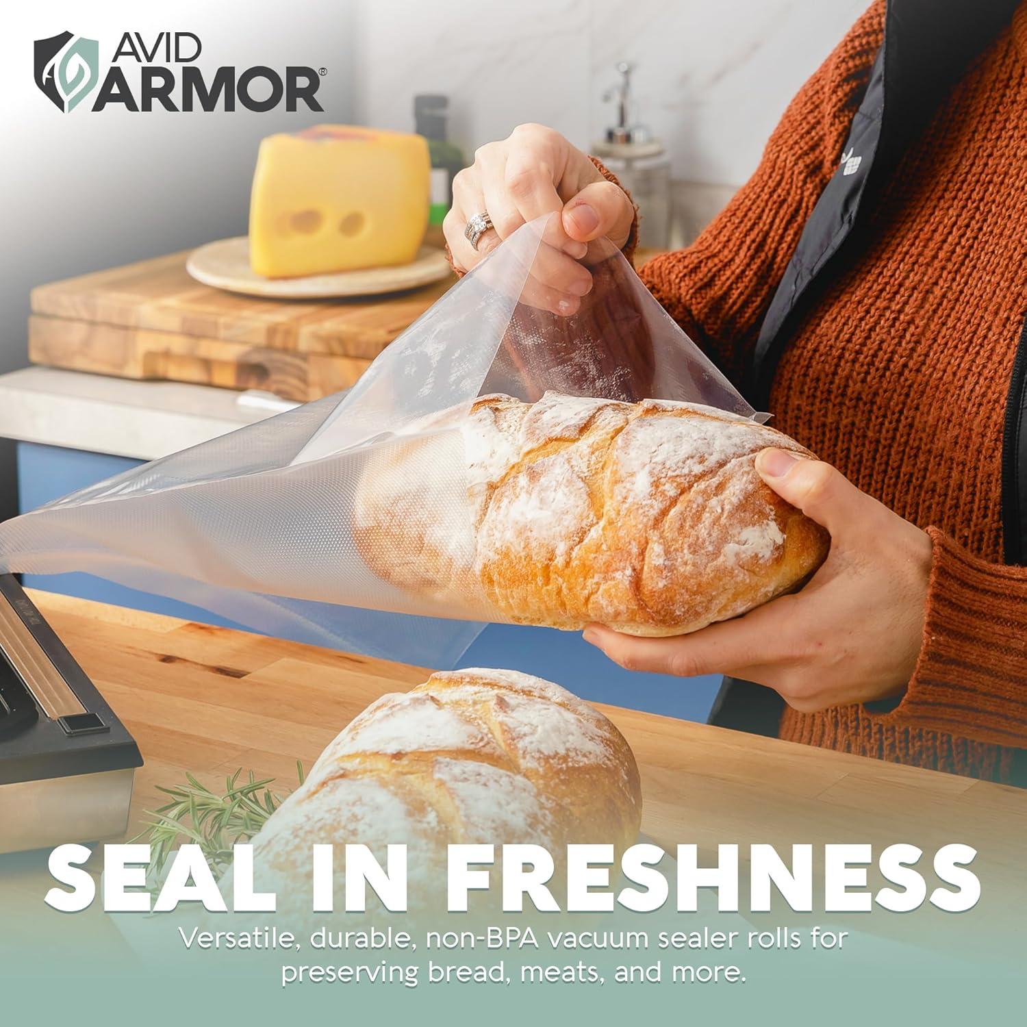 Avid Armor Vacuum Sealer Bags for Food, 11''x50' & 8''x50' Vacuum Heat-Seal Rolls, 100ft Food Saver Bags