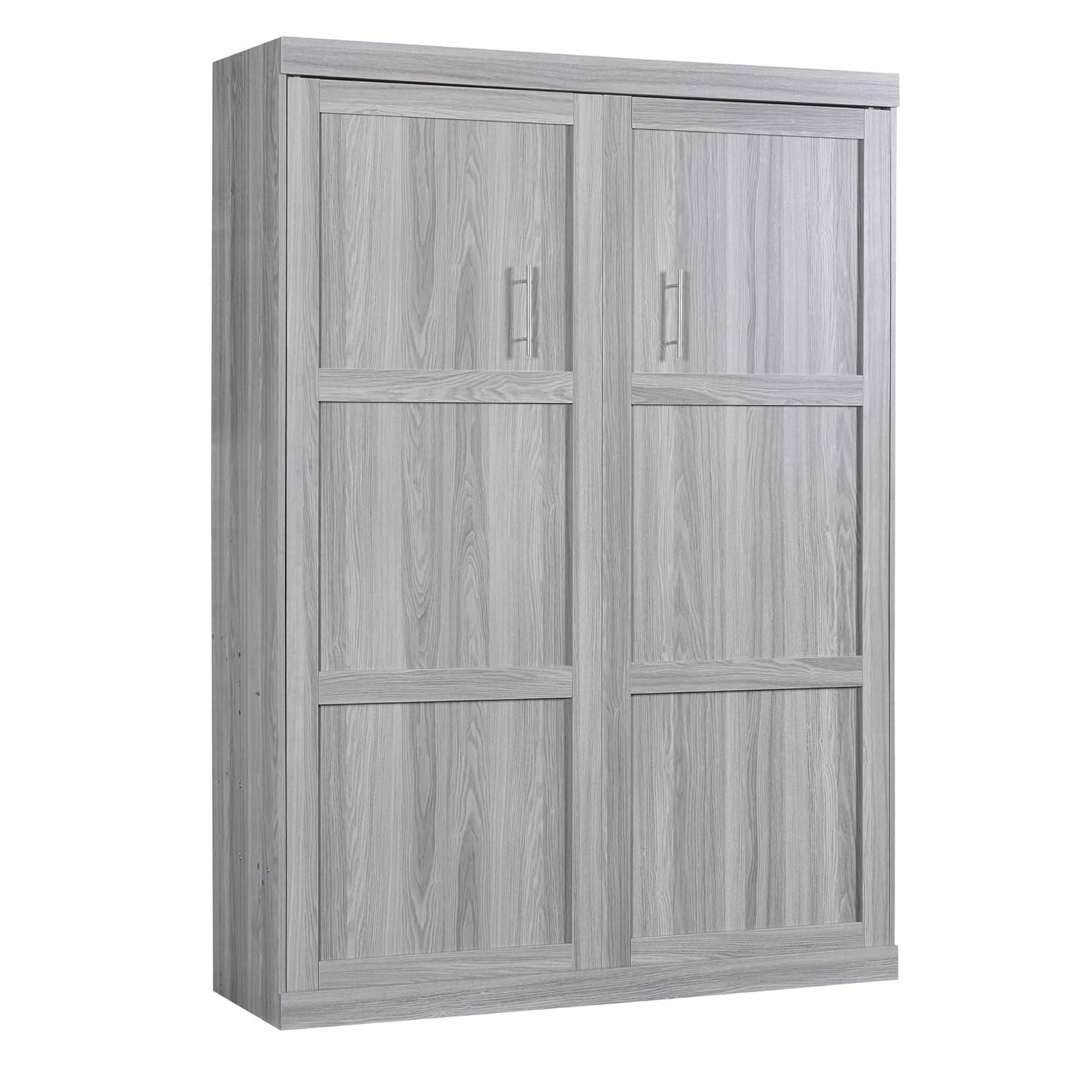 Harper & Bright Designs Full Size Murphy Bed, can be Folded into a Cabinet, Full Murphy Cabinet Bed, Gray