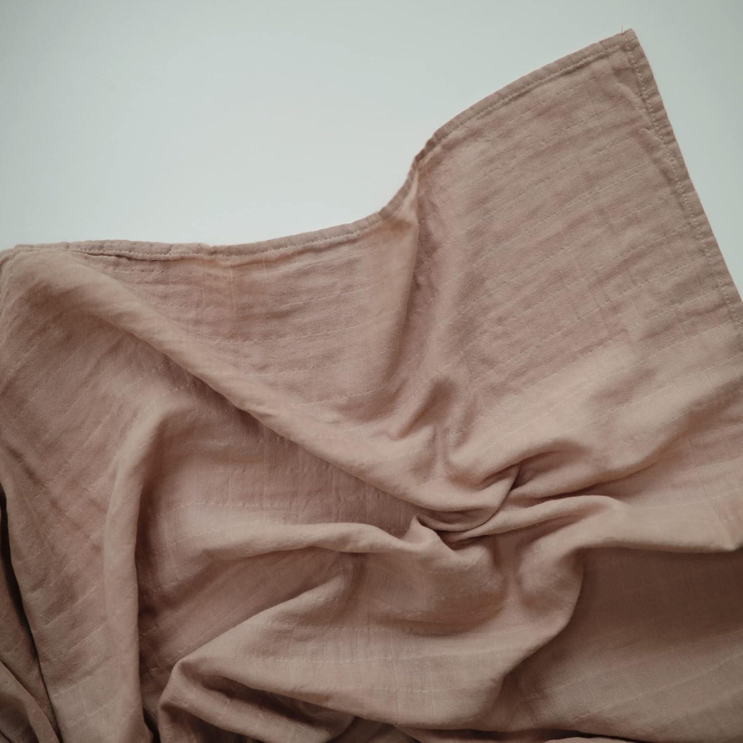 Organic Cotton Muslin Swaddle Blanket Natural One Size