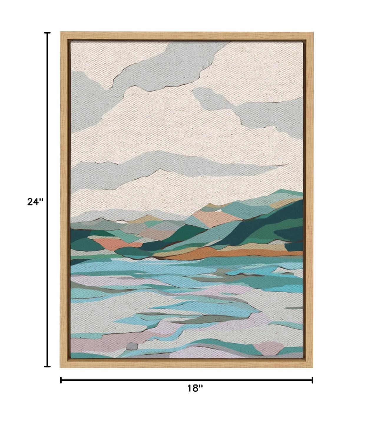 18" x 24" Sylvie Dal Lake Framed Canvas by Nikita Jariwala Natural - Kate & Laurel All Things Decor