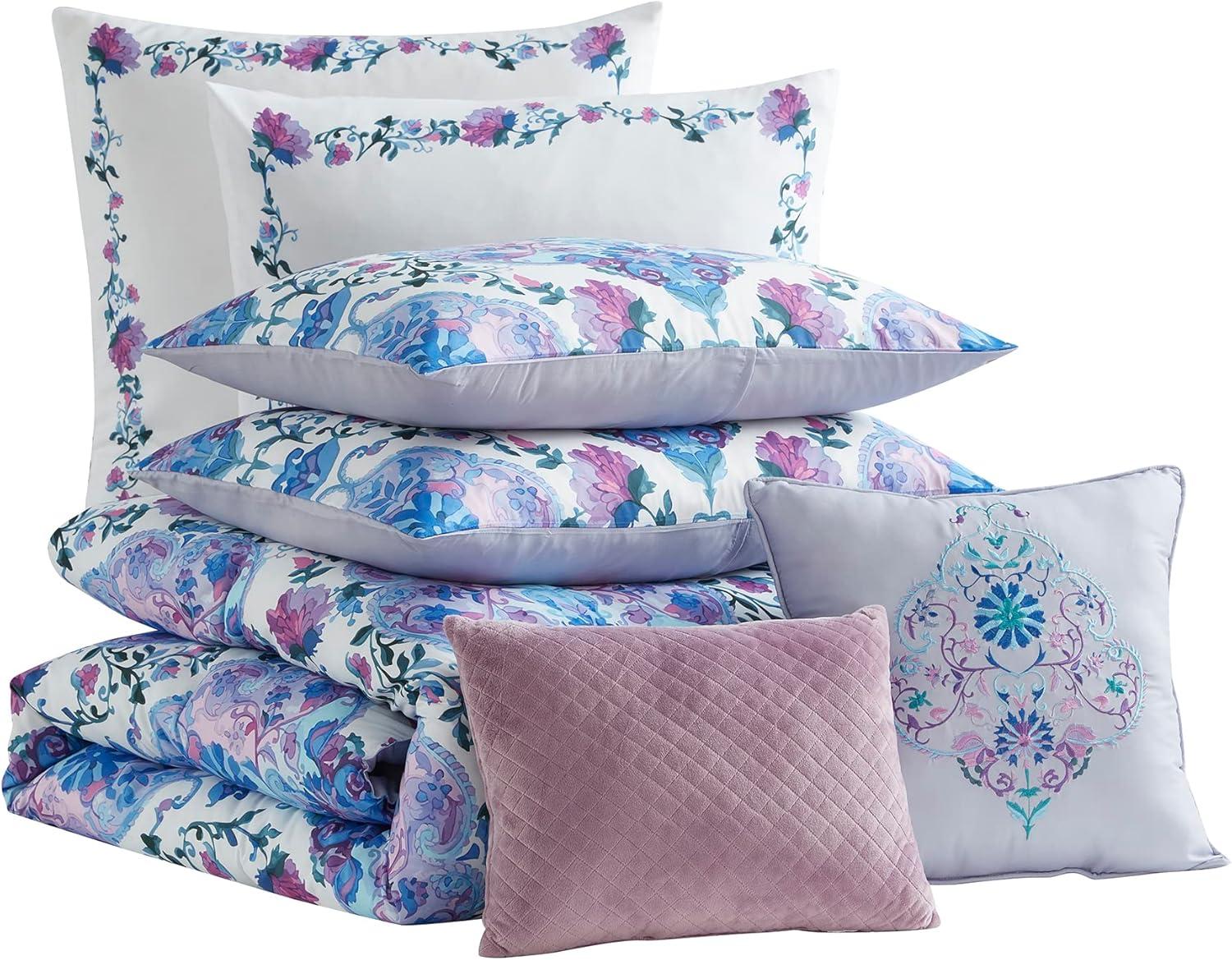 7pc Juliette Floral Printed Comforter Set - Queen