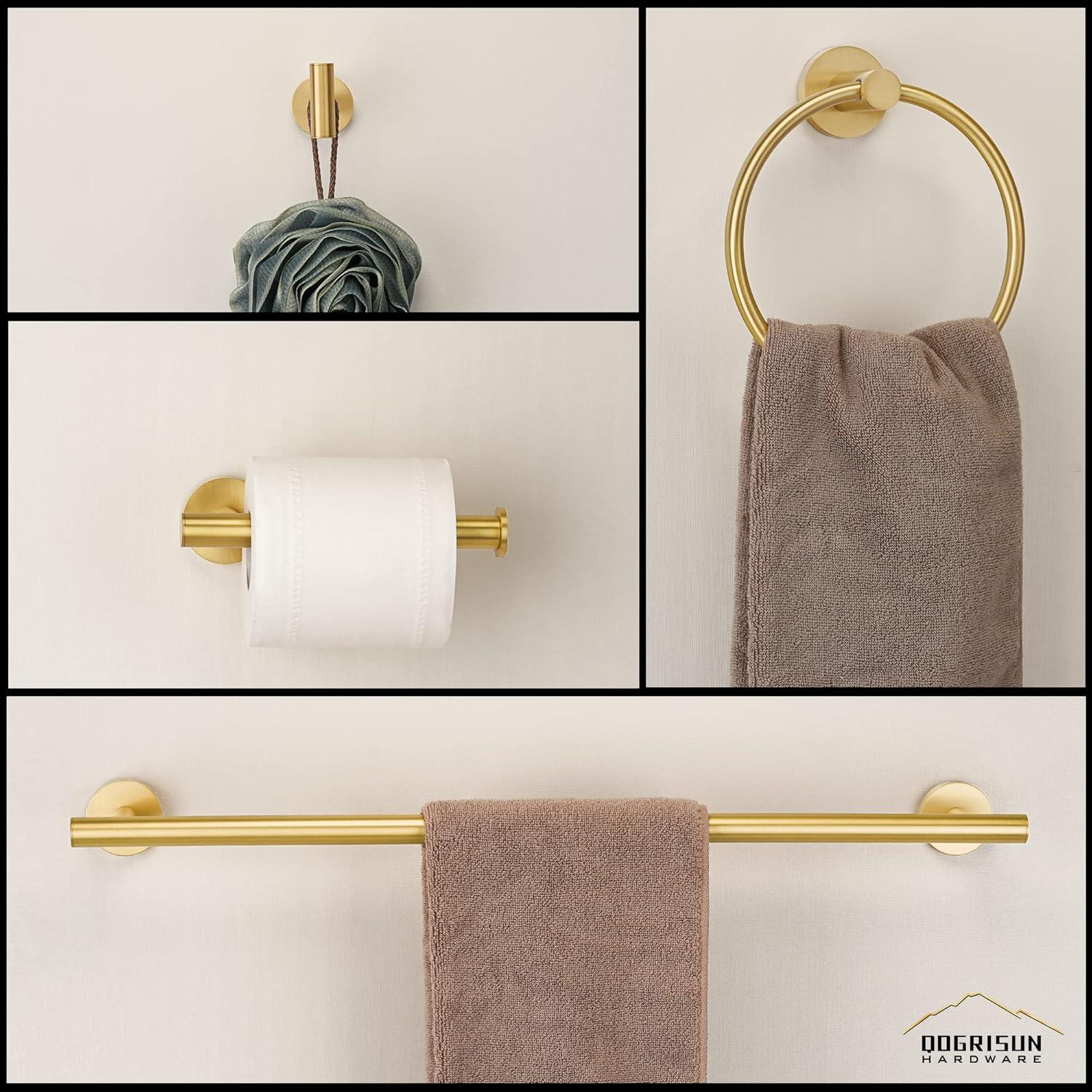 Brushed Brass Heavy Duty Wall Mounted Towel Hook