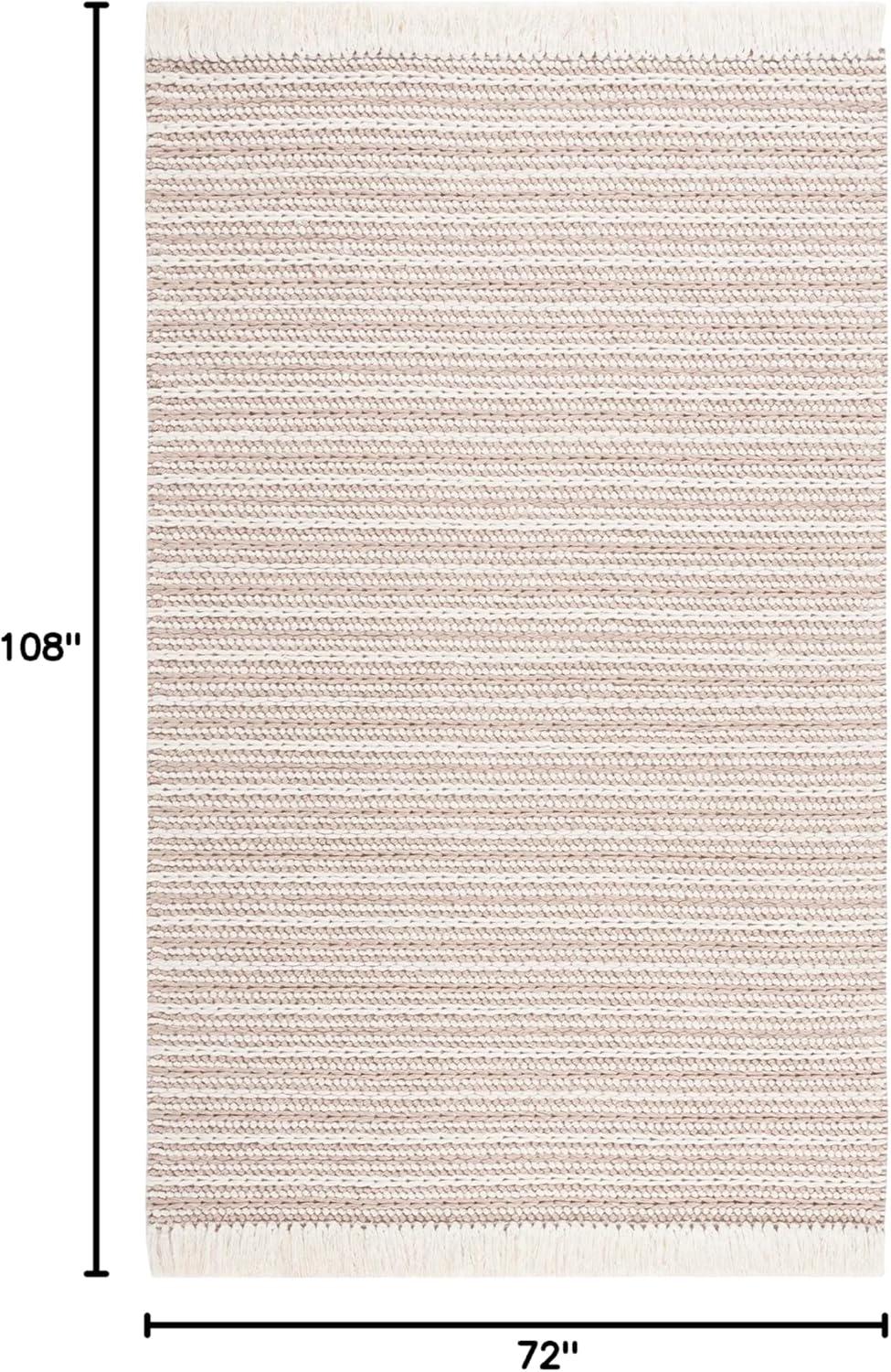 Natura NAT208 Handmade Indoor Area Rug - Taupe / Ivory - 6'x9' - Safavieh