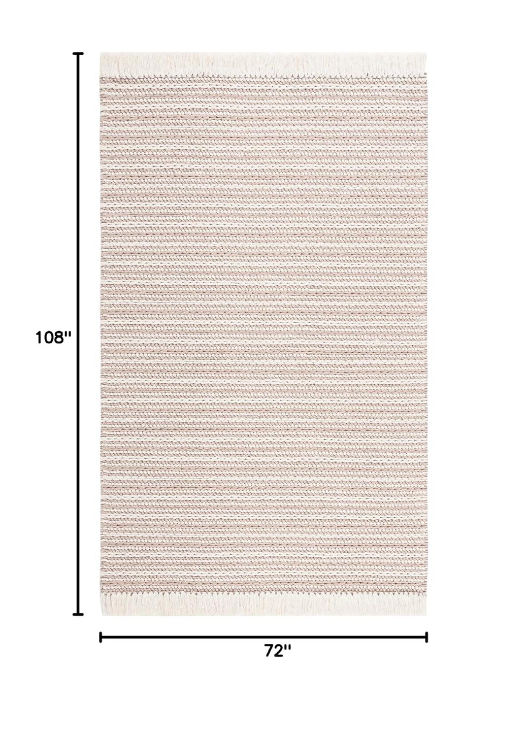 Natura NAT208 Handmade Indoor Area Rug - Taupe / Ivory - 6'x9' - Safavieh