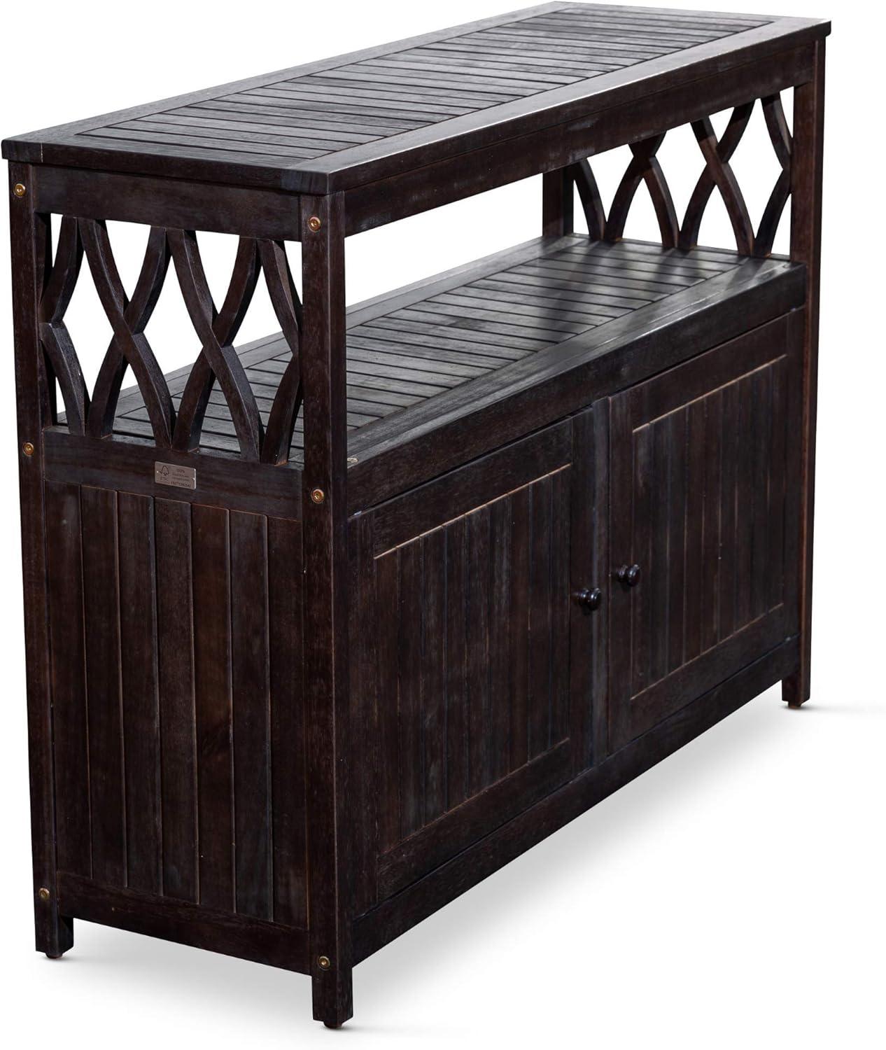 DTY Outdoor Living Longs Peak Eucalyptus Sideboard, Espresso