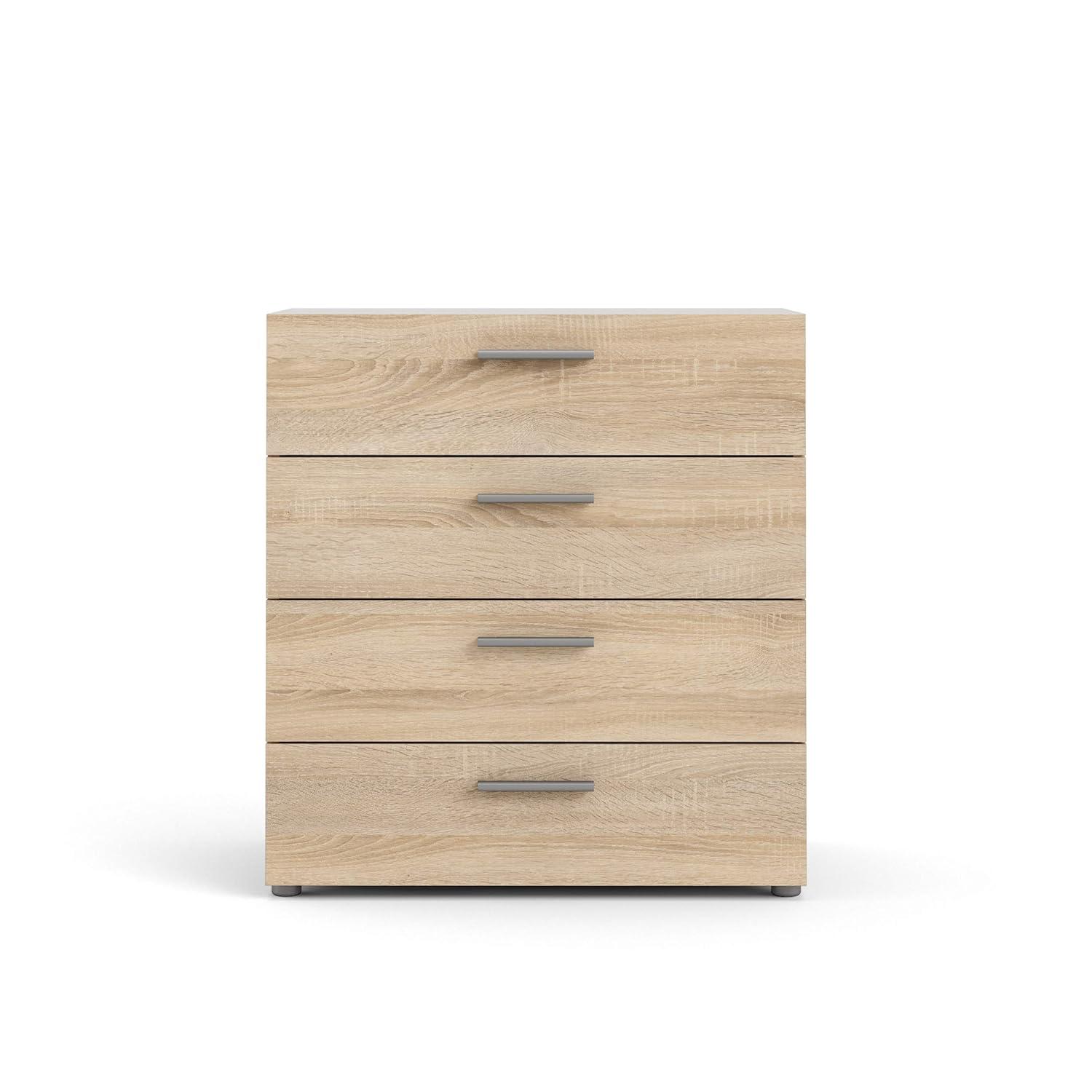 Tvilum Loft 4 Drawer Chest Dresser for Adults, Oak Structure