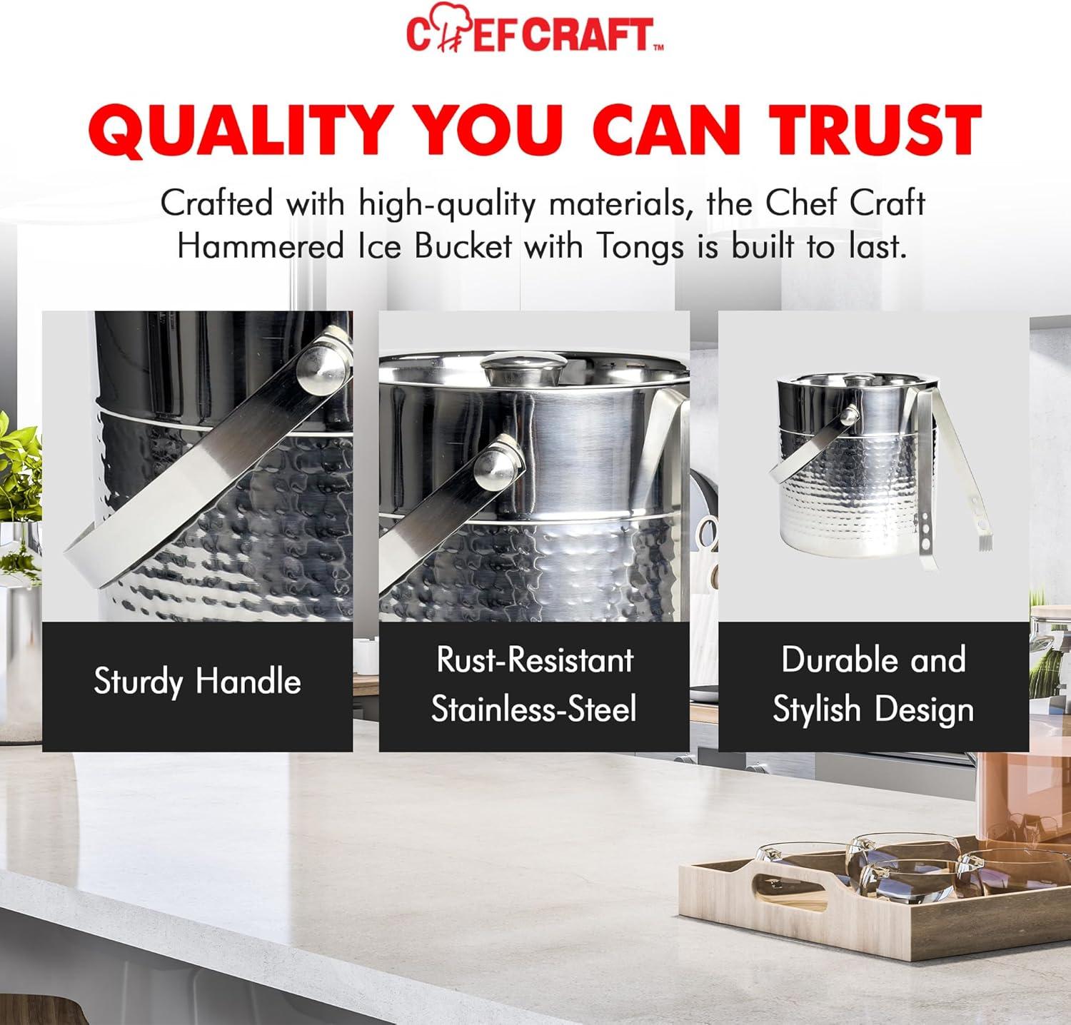 BirdRock Home Stainless Steel Ice Bucket