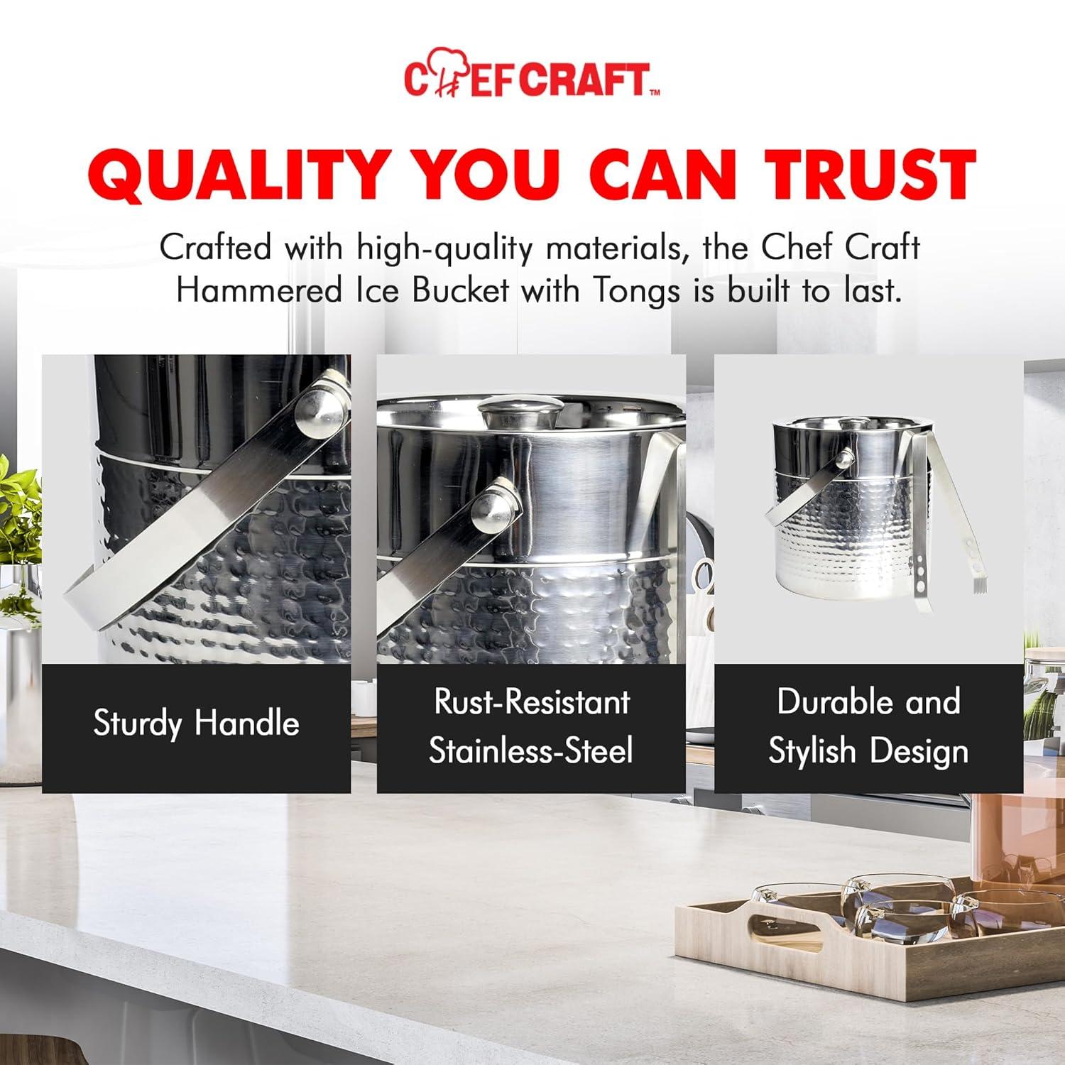 BirdRock Home Stainless Steel Ice Bucket