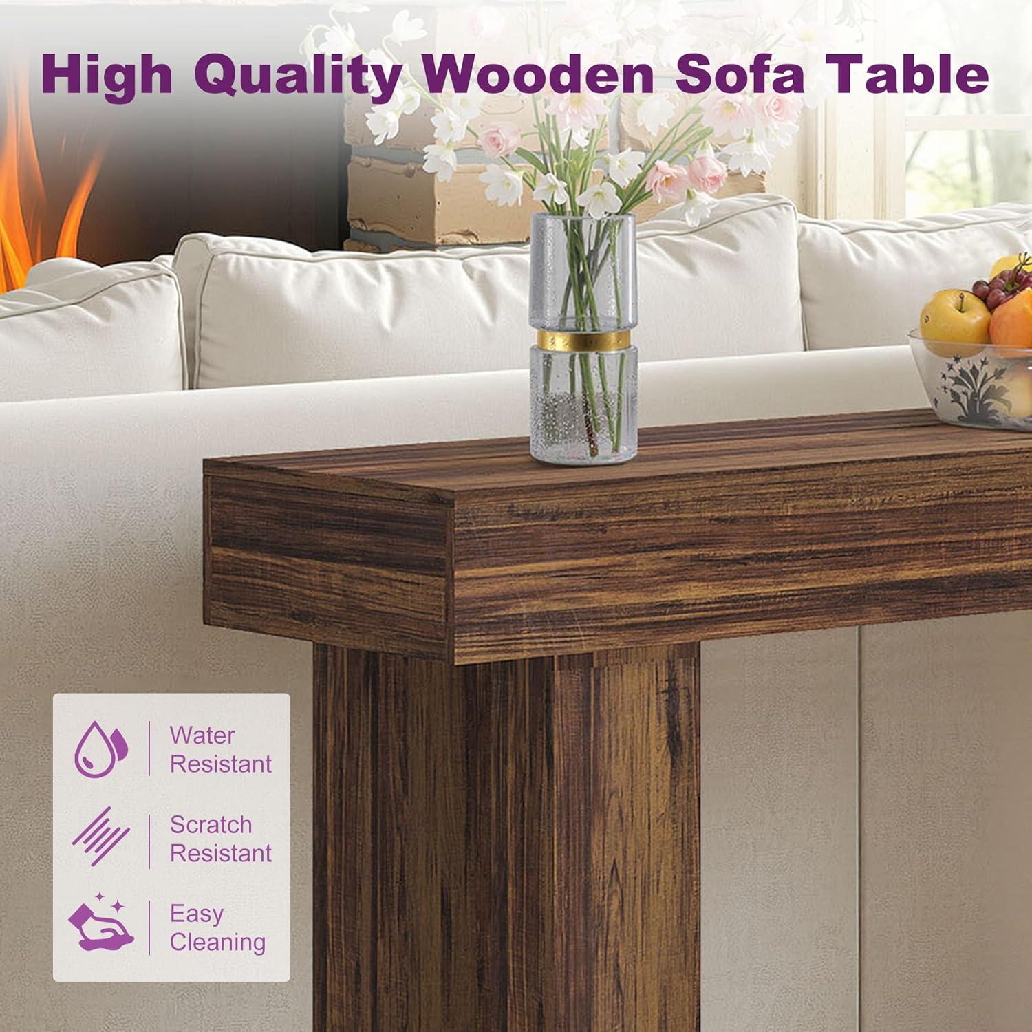 Millwood Pines 63 Inch Long Console Table Farmhouse Sofa Table