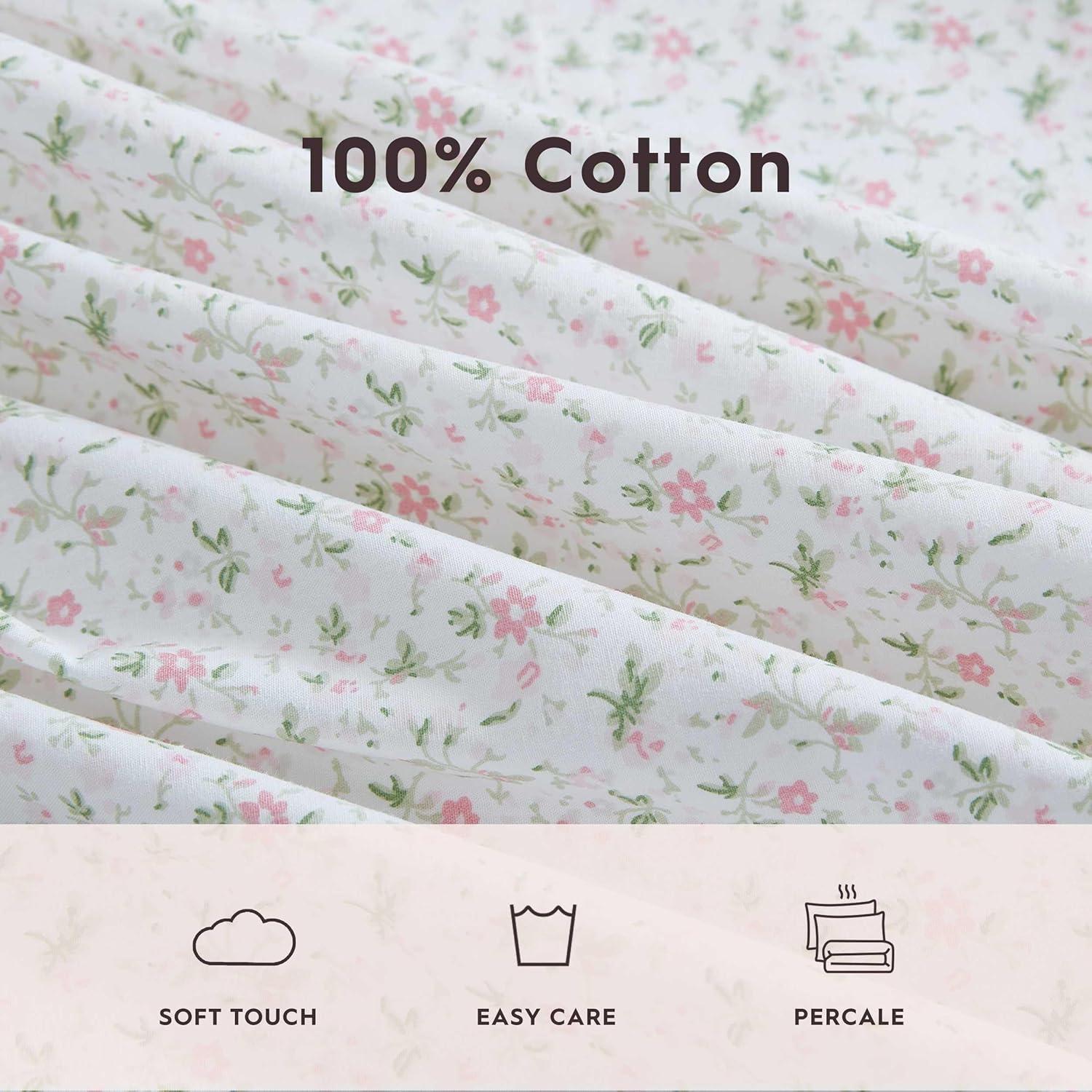 Laura Ashley Laura Ashley Printed Cotton Percale Sheet Set