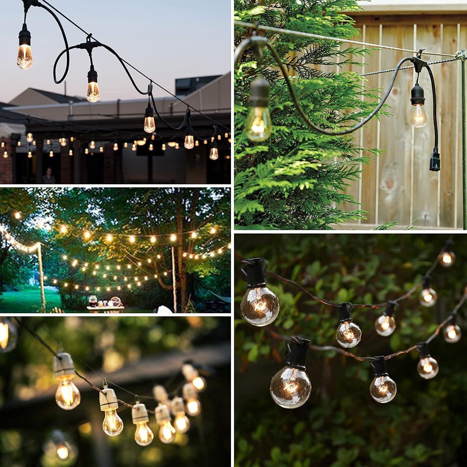 Multicolor Electric Outdoor Globe String Light Kit with Stainless Steel Wire