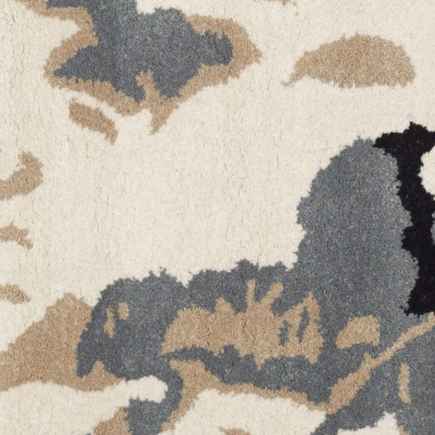 Bella BEL117 Hand Tufted Accent Rug - Ivory/Grey - 2'x3' - Safavieh.
