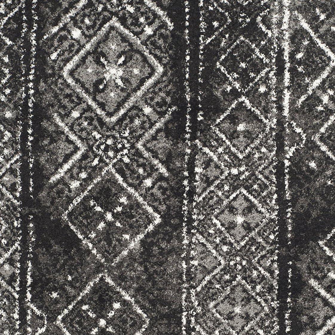 Adirondack ADR111 Machine Made Indoor Area Rug - Black/Silver - 6'x9' - Safavieh