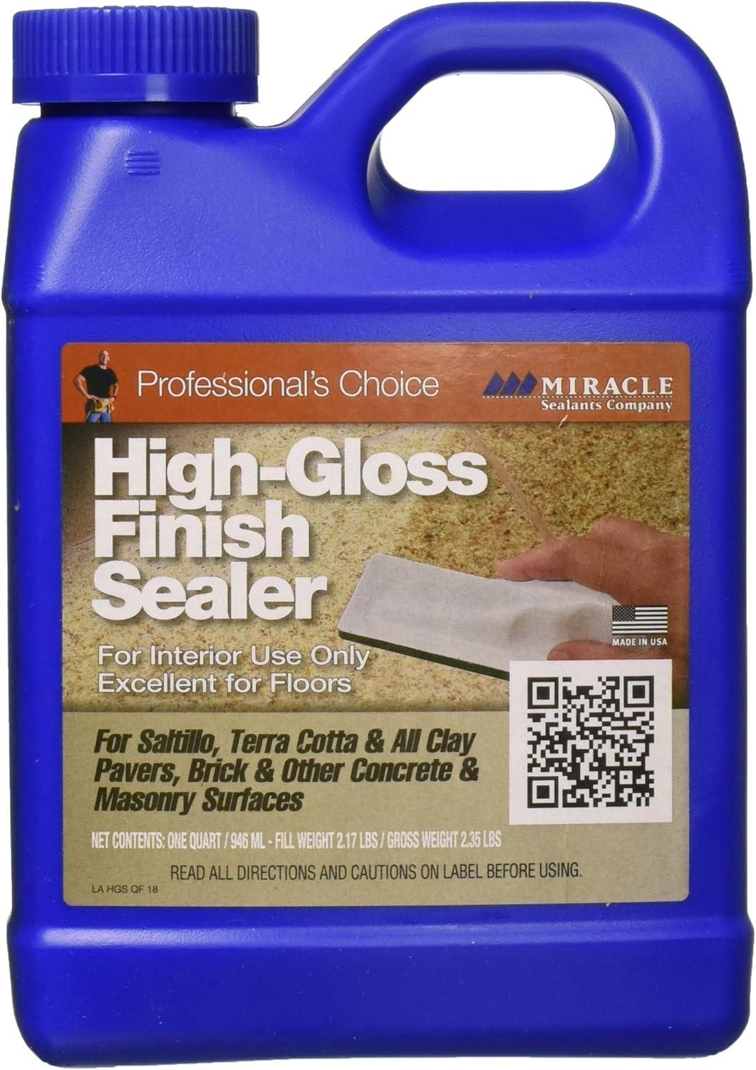 Quart Clear High Gloss Finish Sealer for Interior Surfaces