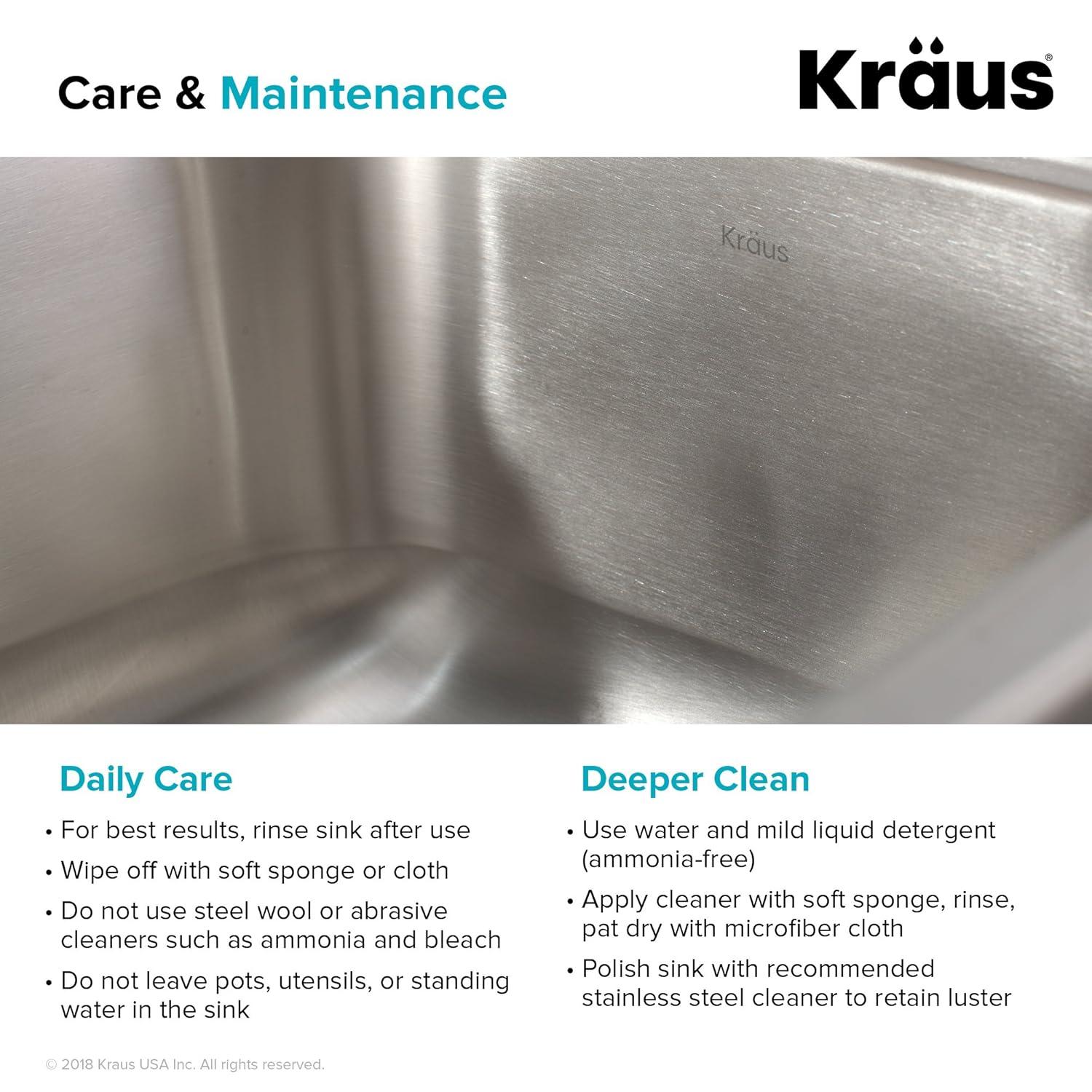 KRAUS Premier Undermount Single Bowl 18-Gauge Stainless Steel Kitchen Sink