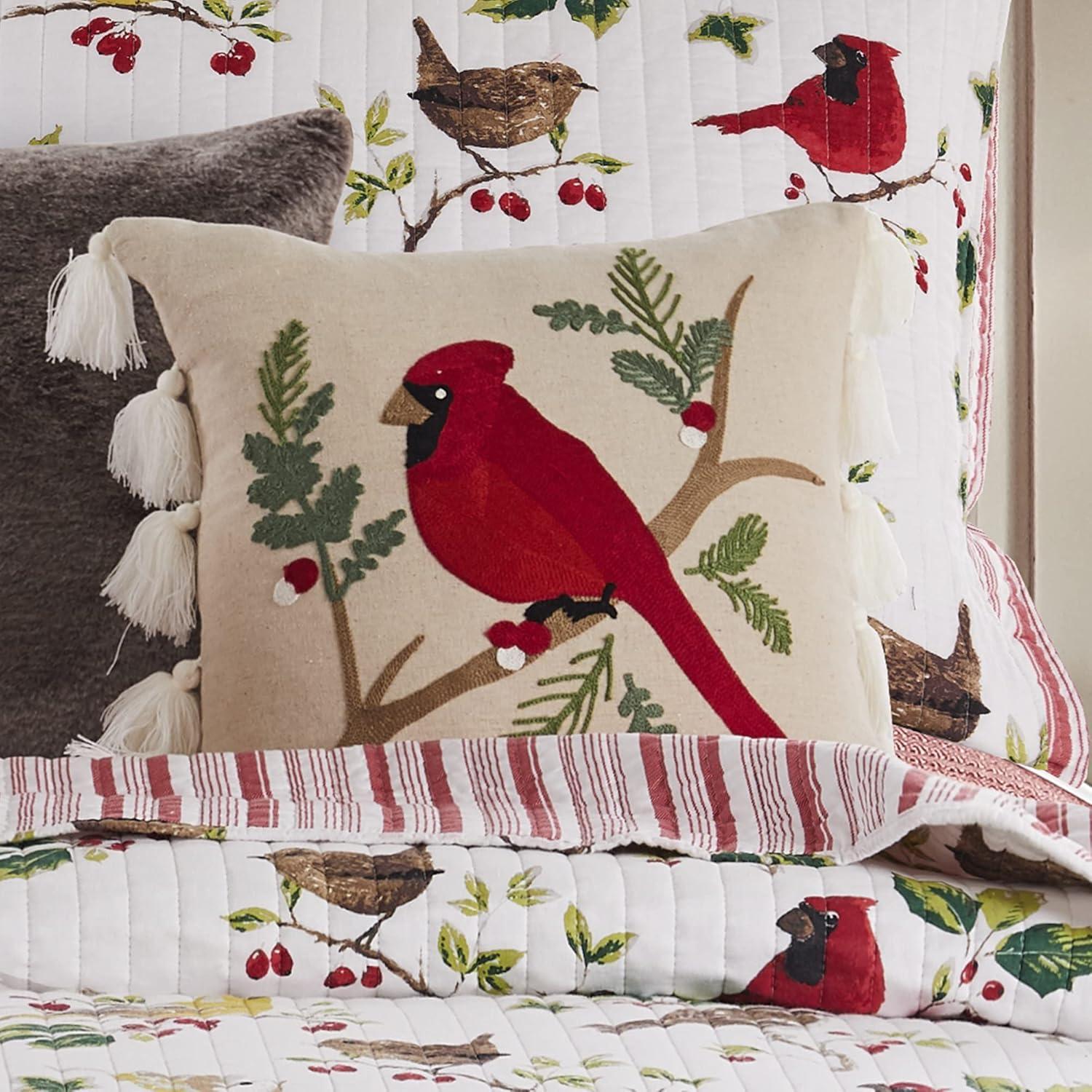 Thatch Home Joybirds Cardinal Pillow - by Levtex Home