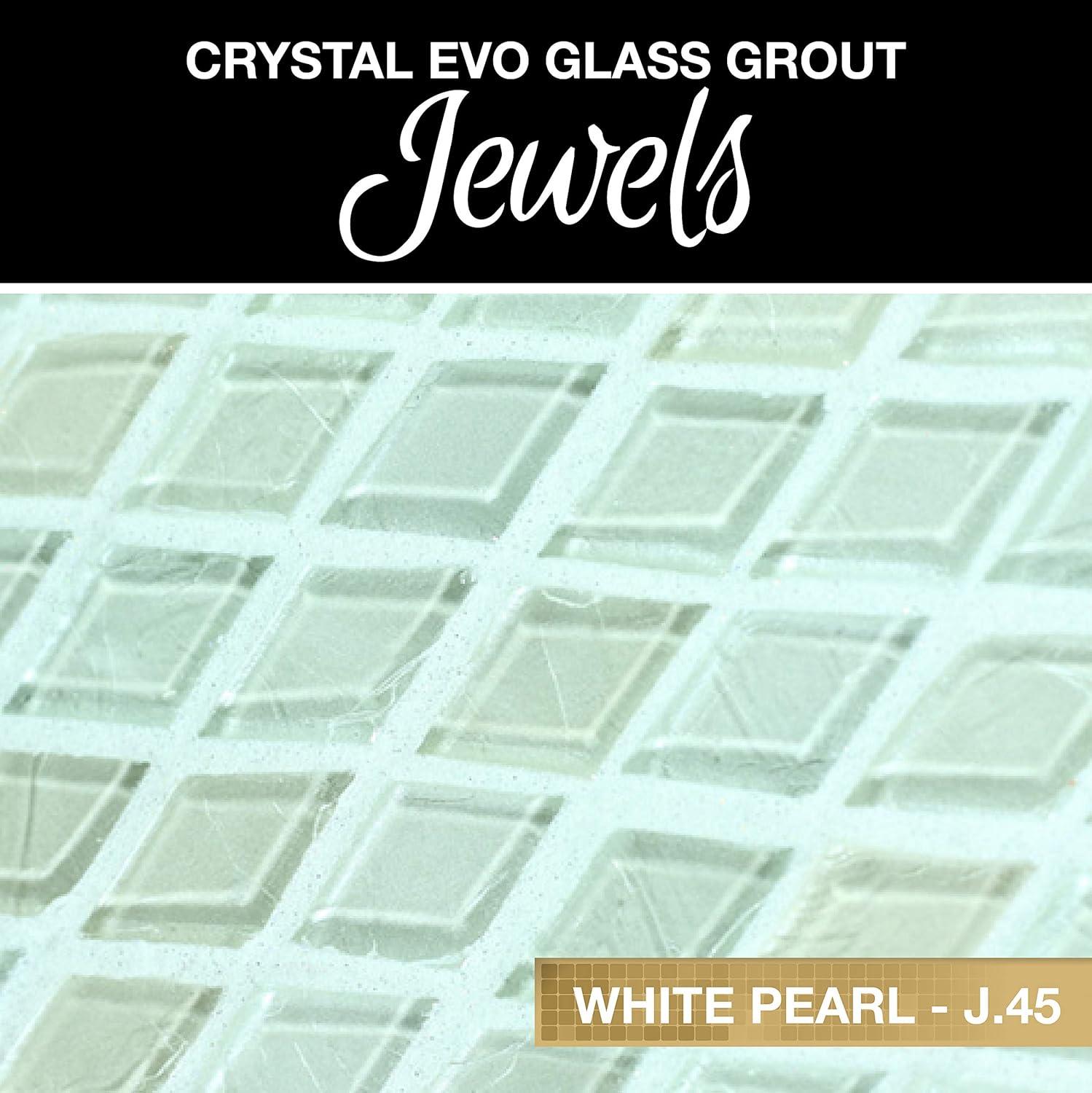 White Pearl 75 grams (1-Pack) Glass Grout Jewel and Starlike Crystal EVO 700 5.5 lb Grout Combo
