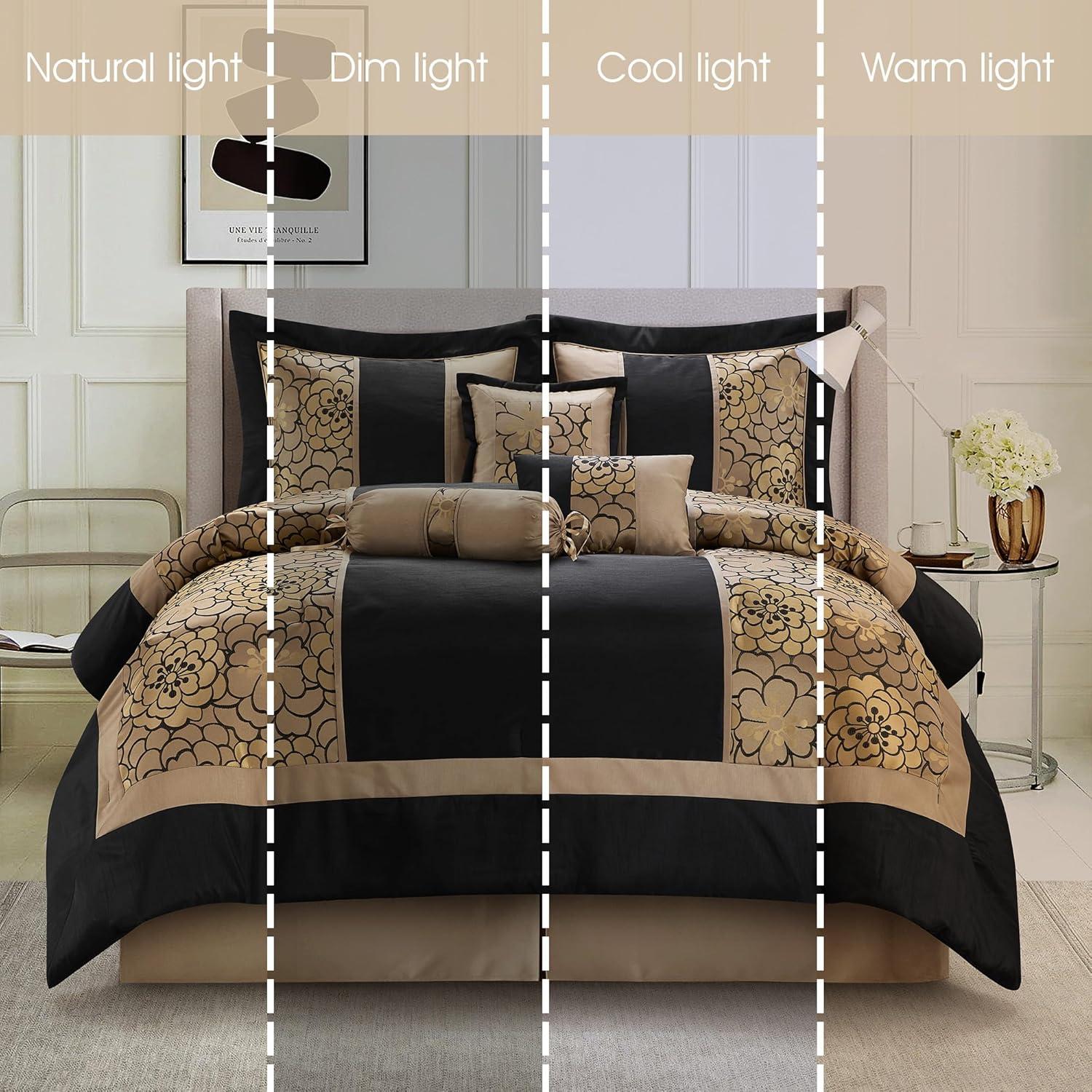 Nanshing America, Inc Kath 7 Piece Microfiber Modern & Contemporary Comforter Set