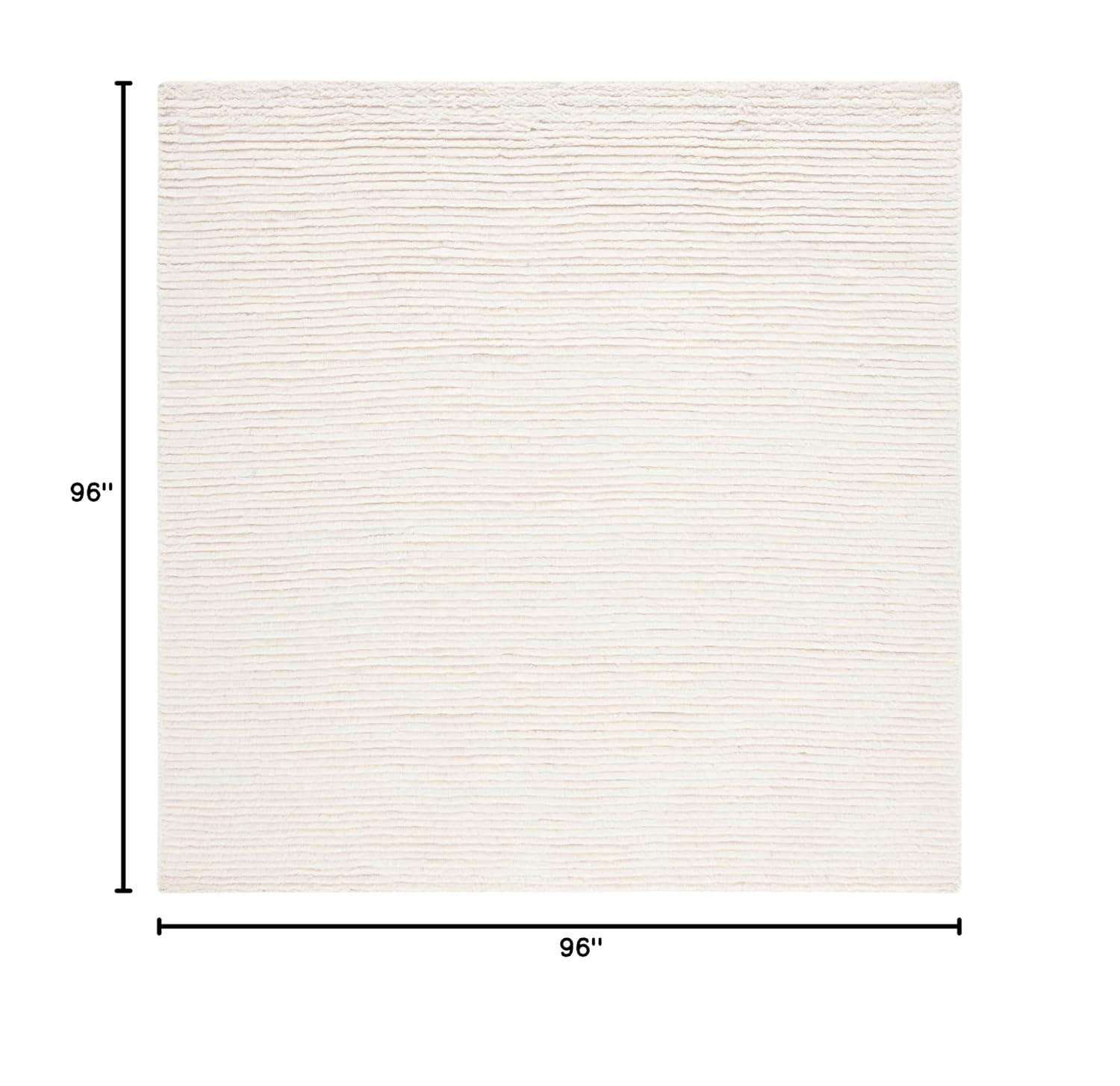 SAFAVIEH Casablanca Blake Distressed Area Rug, Ivory, 8' x 8' Square