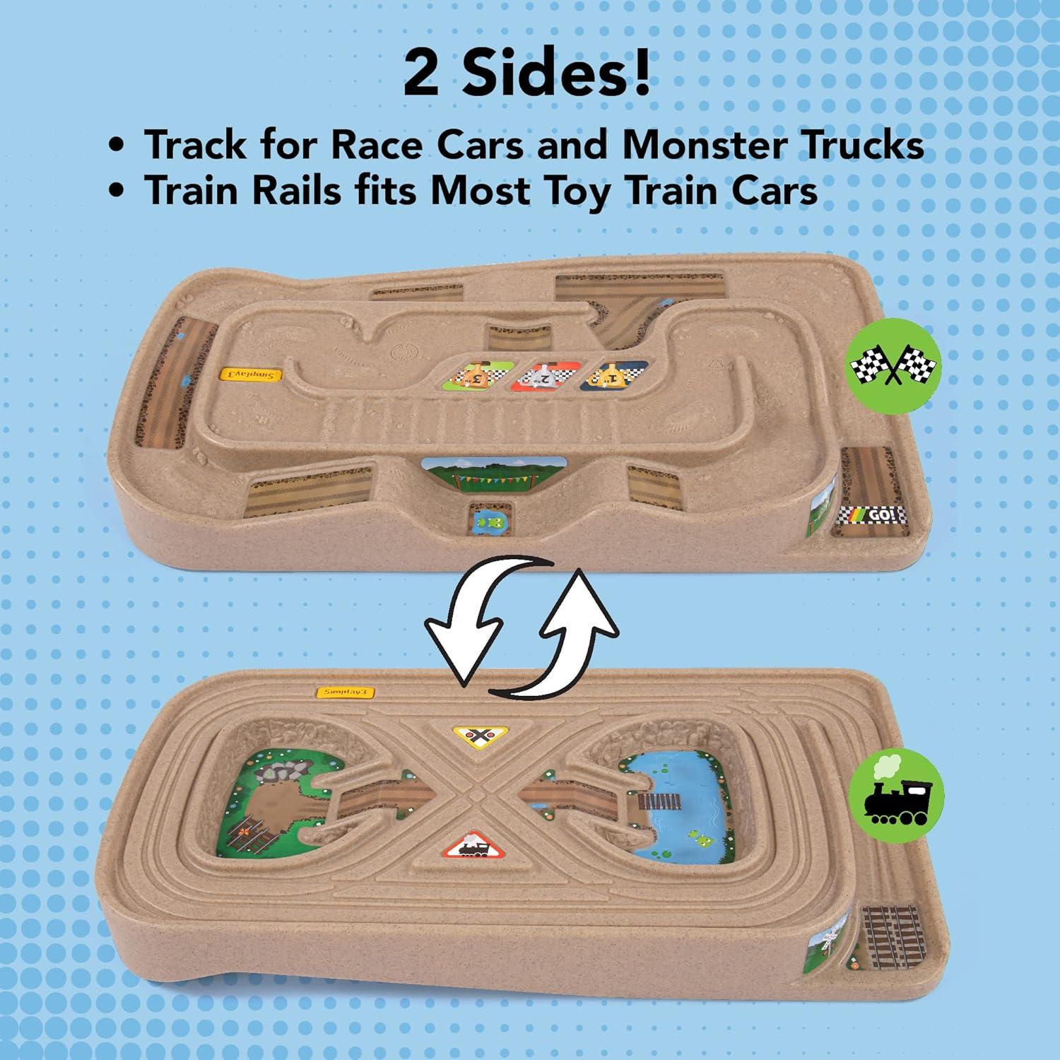 Simplay3 Carry and Go Track Table for Play Cars, Trucks, and Trains