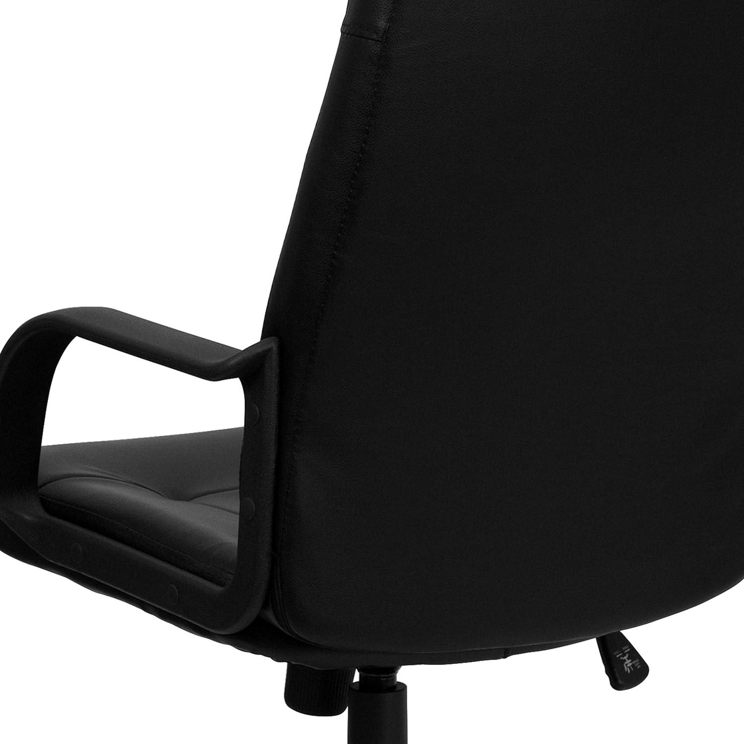 Flash Furniture Holly High Back Black Glove Vinyl Executive Swivel Office Chair with Arms