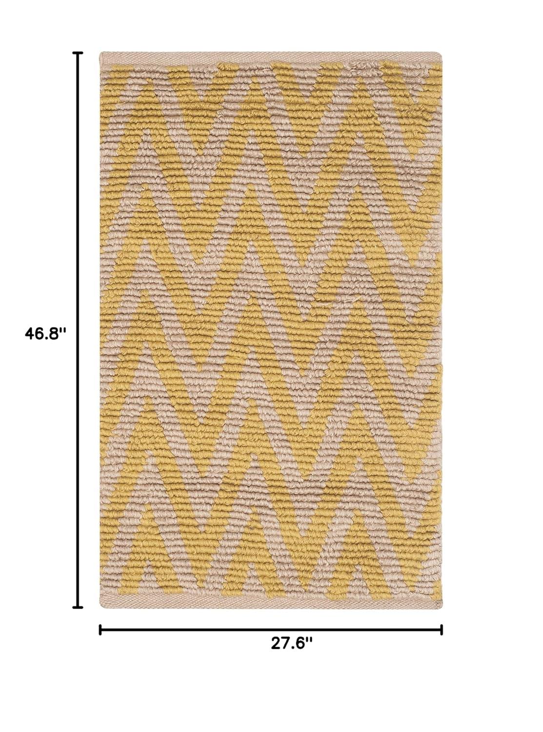 Cape Cod CAP863 Hand Woven Accent Rug - Natural/Yellow - 2'3"x3'9" - Safavieh.